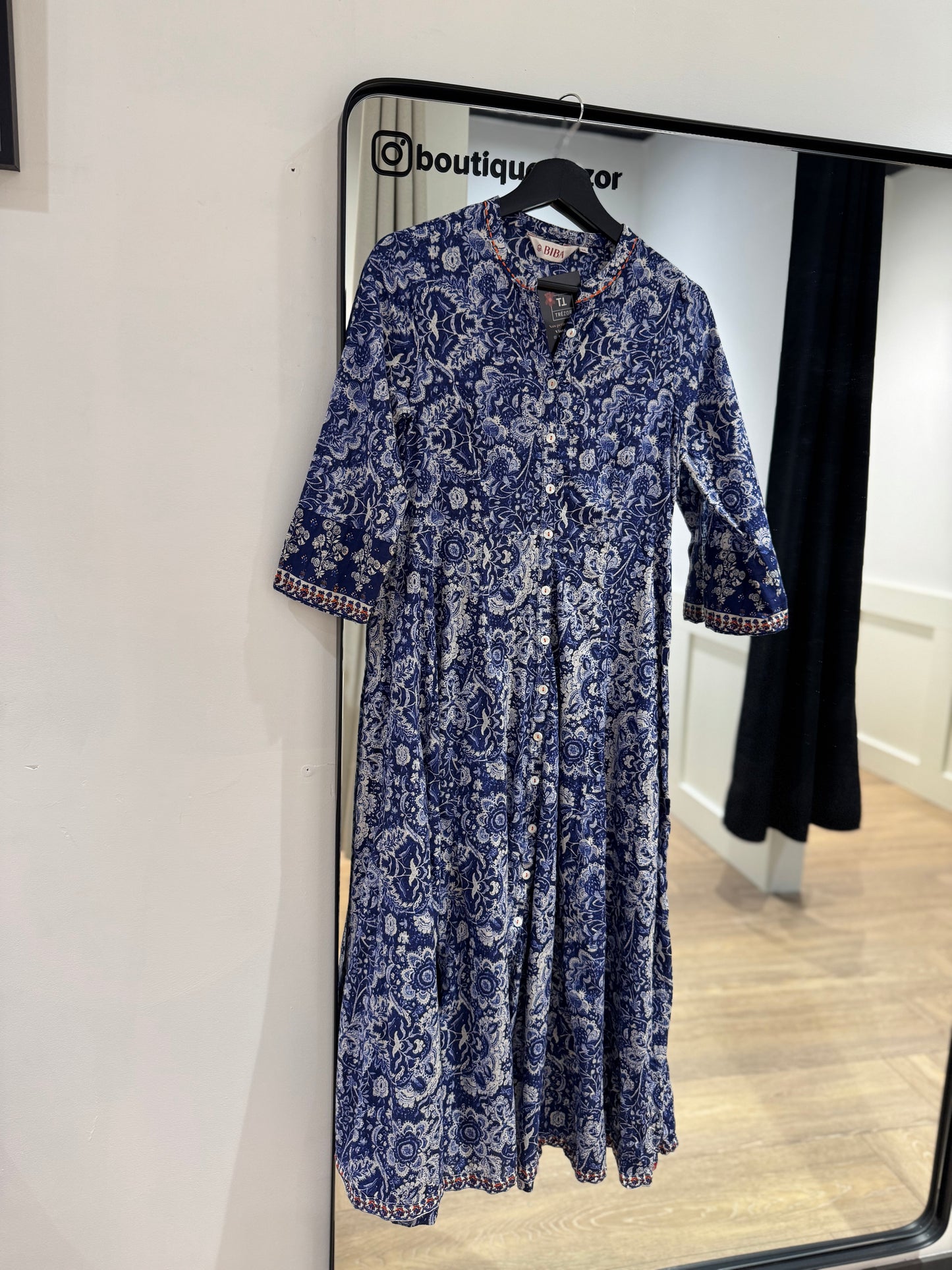 Robe longue à motifs XS