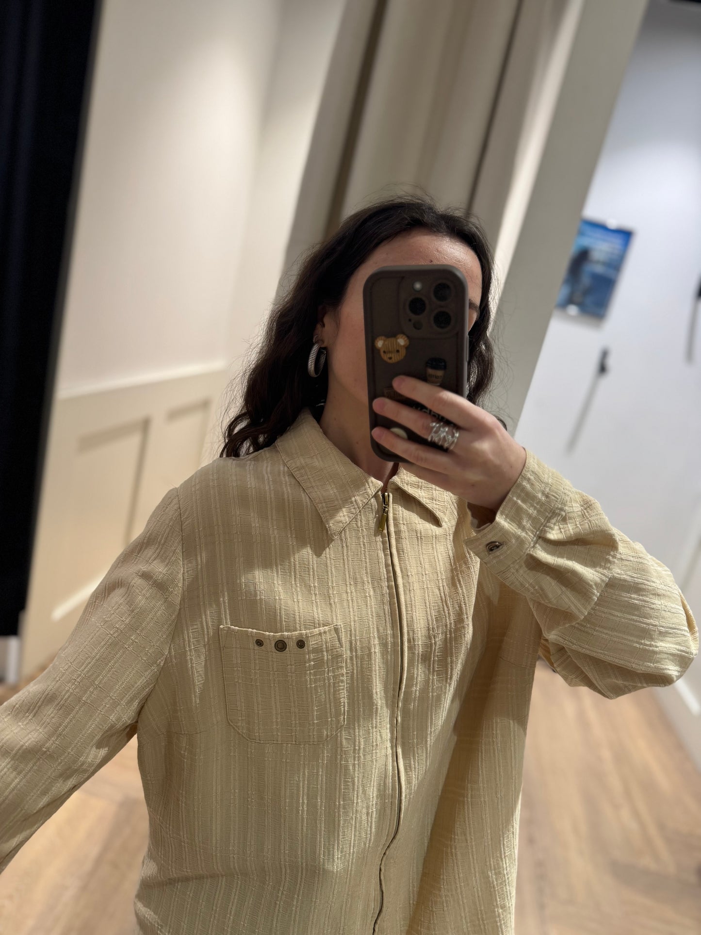 Blouse vintage à zip XL