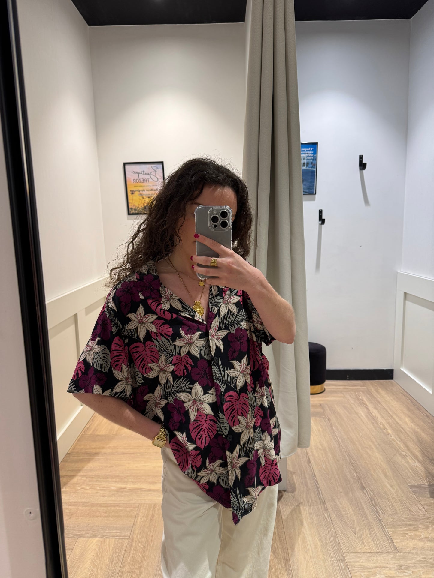 Chemise à fleurs hawaïennes XL