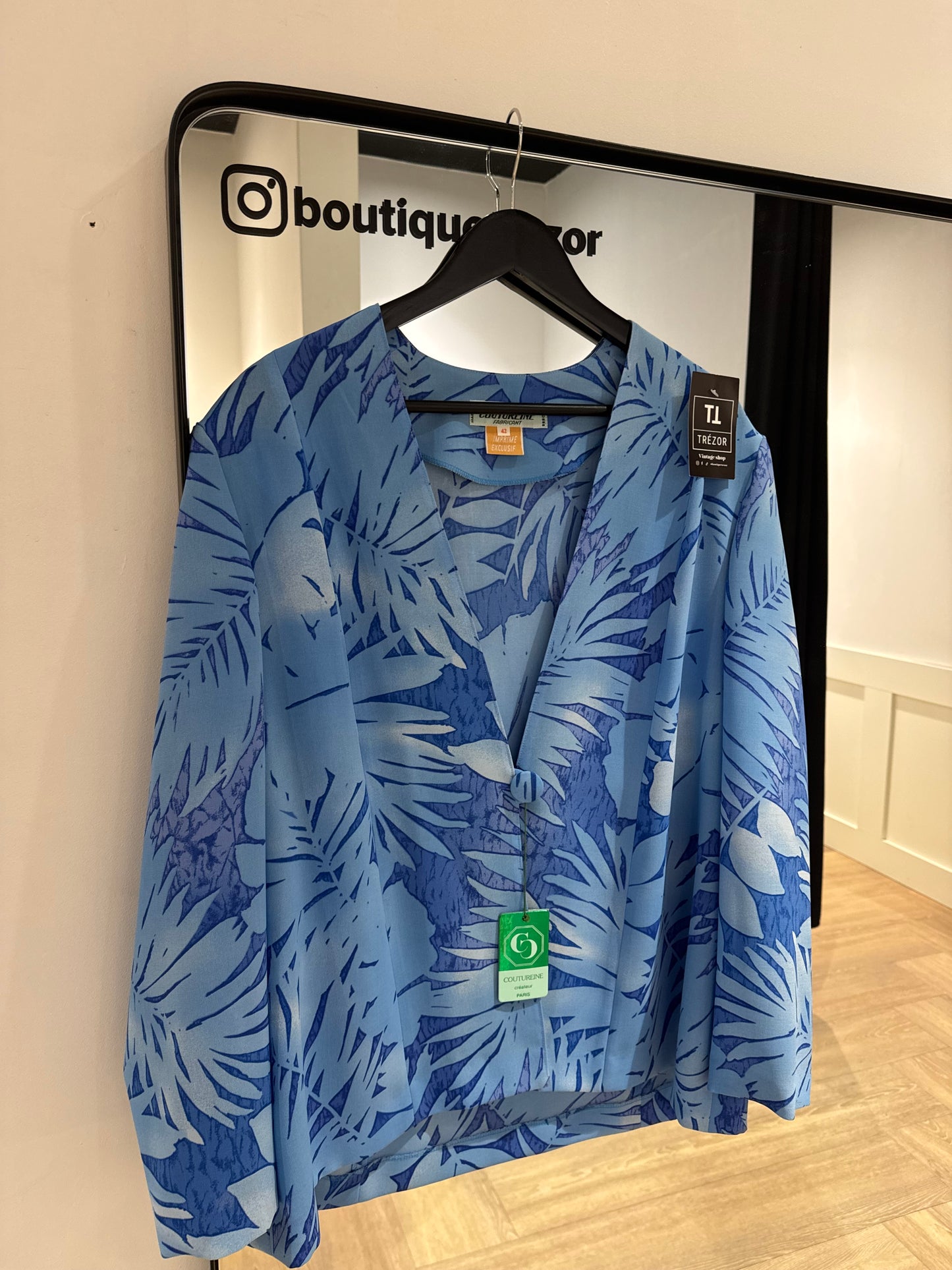Blouse vintage à motifs L
