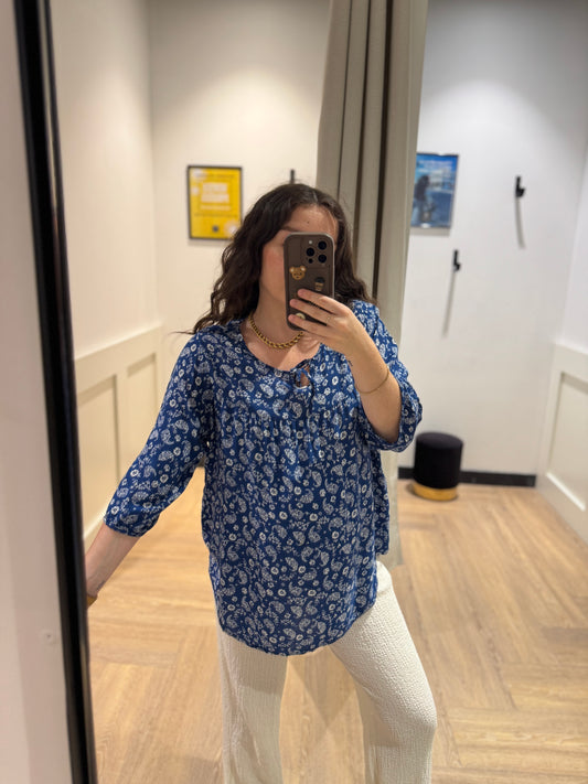 Blouse d’été à fleurs M/L