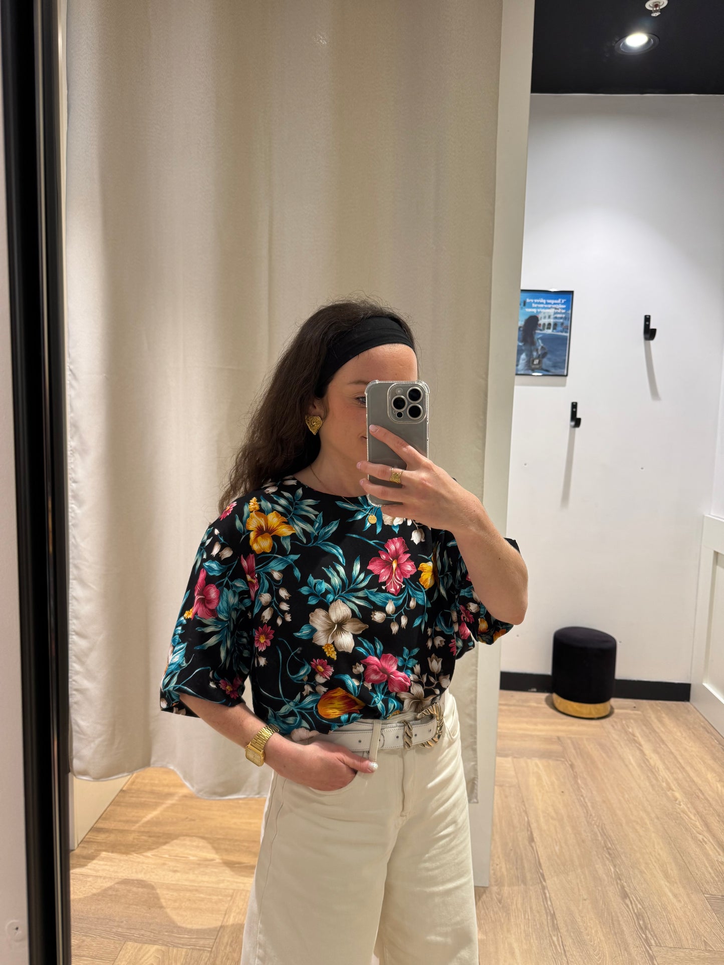 Blouse à fleurs L