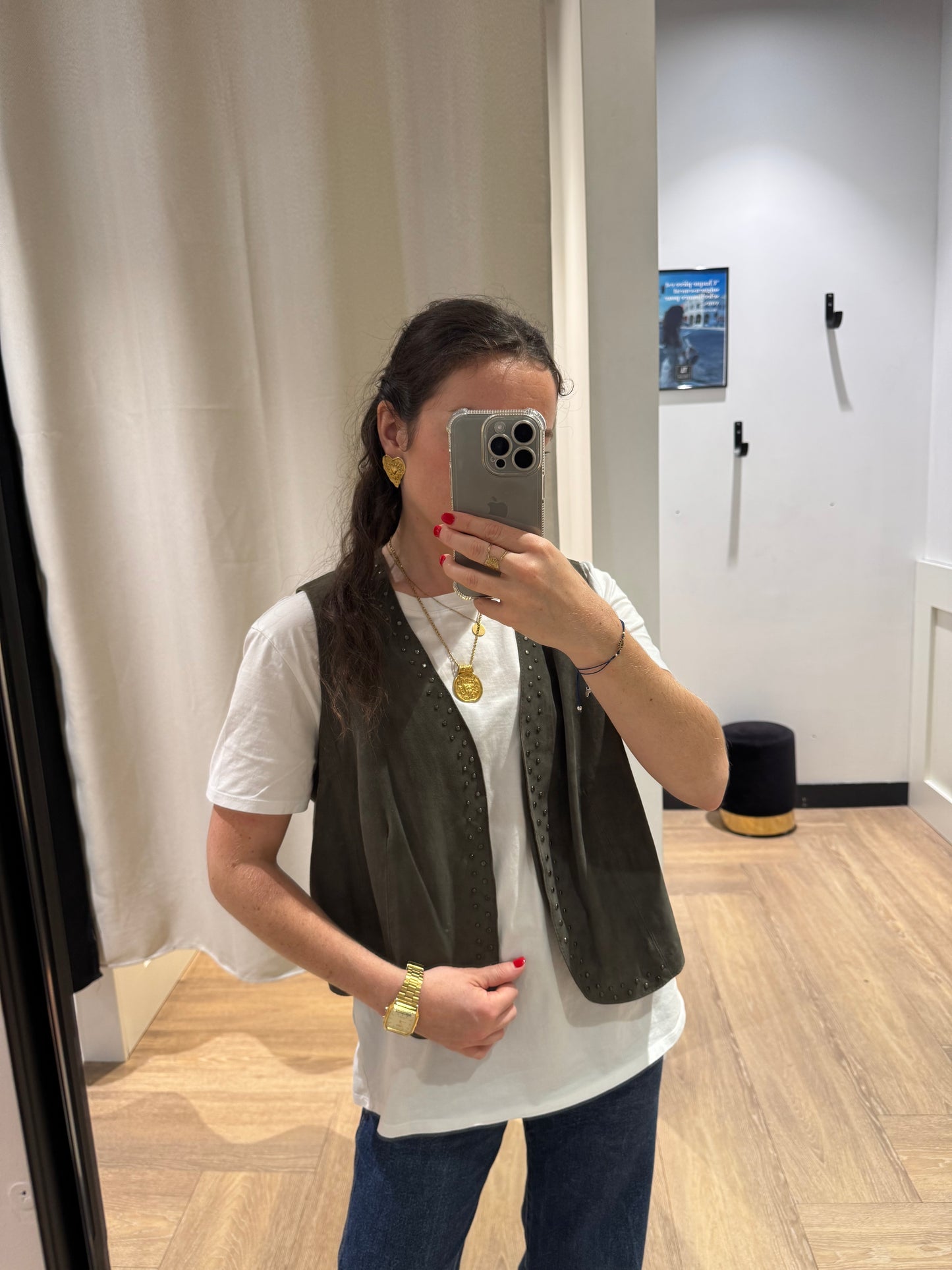 Gilet habillé kaki L