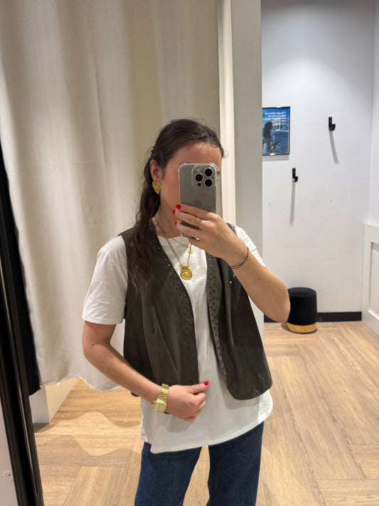 Gilet habillé kaki L