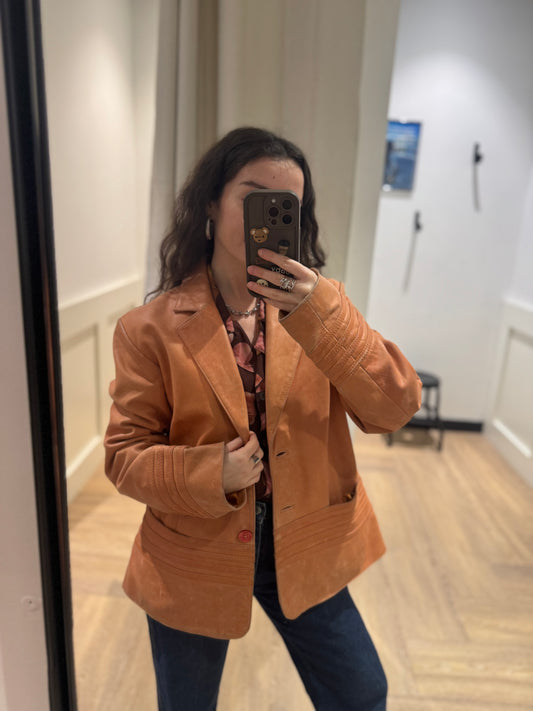 Veste en cuir vintage L