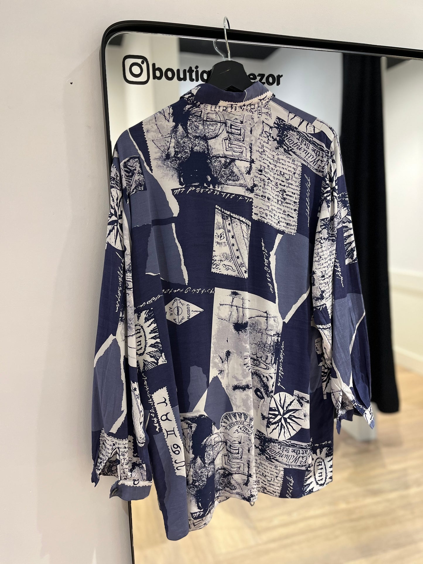 Blouse à motifs vintage L