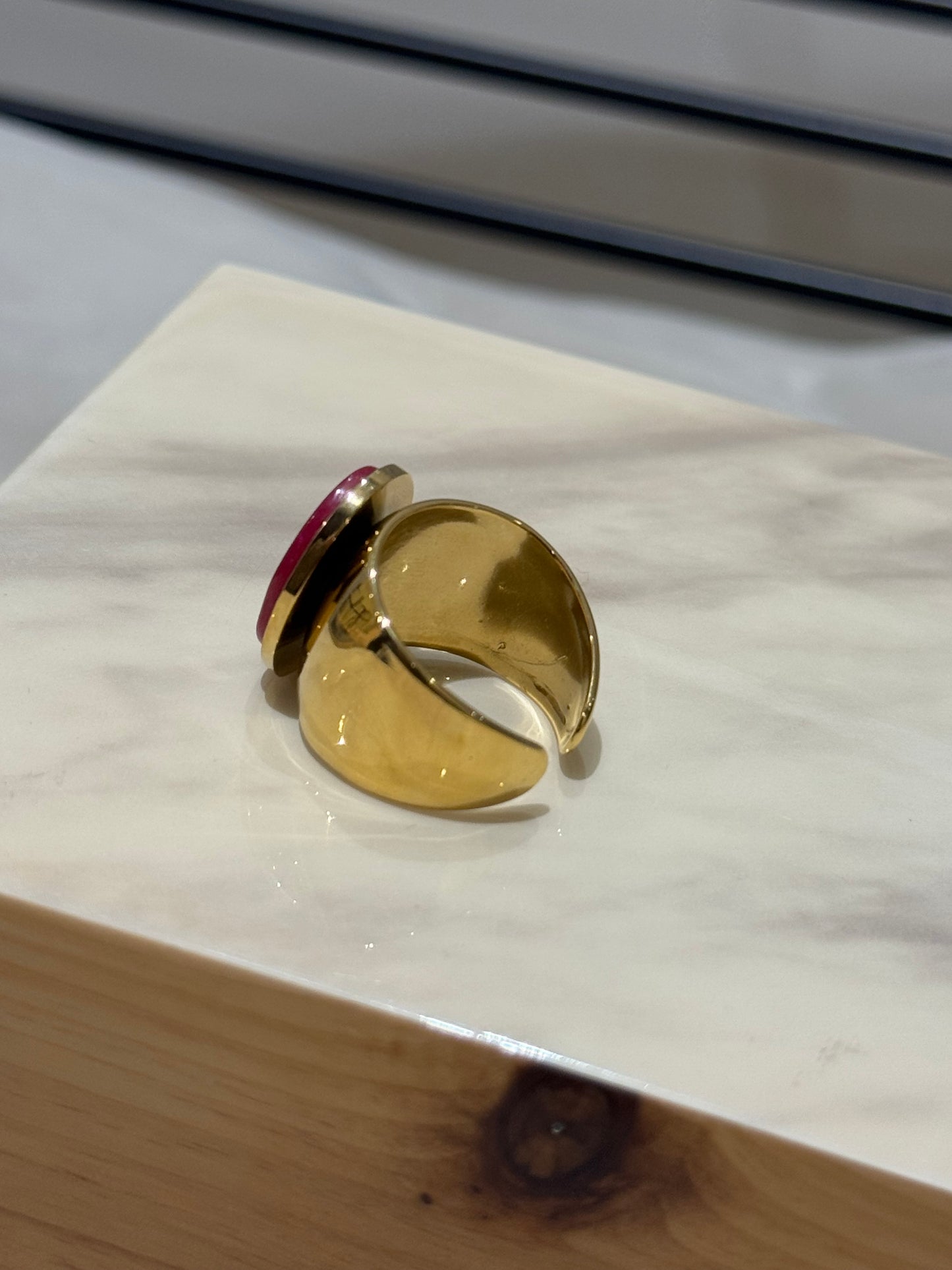 Bague rose en acier inoxydable