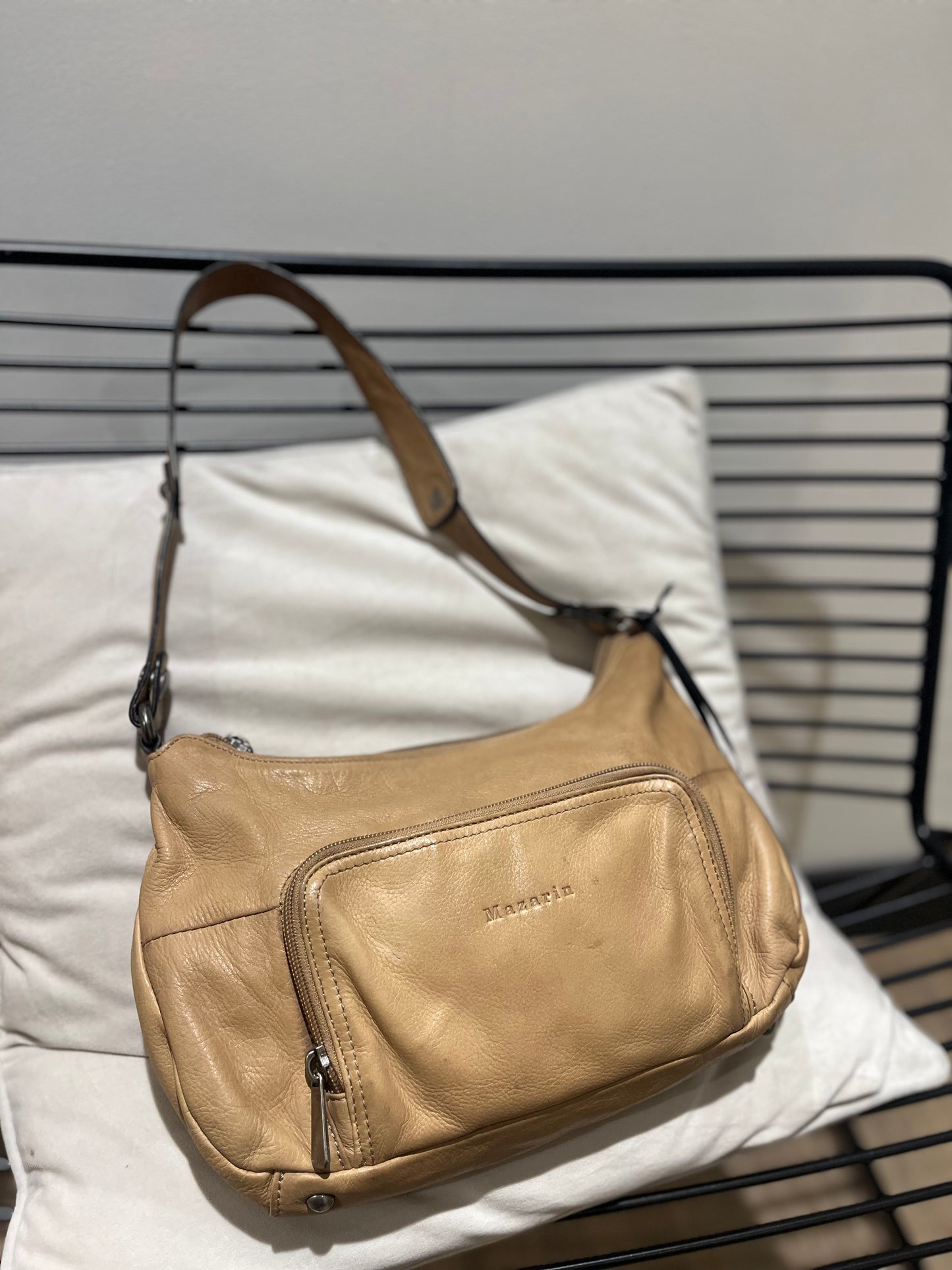 Sac baguette en cuir