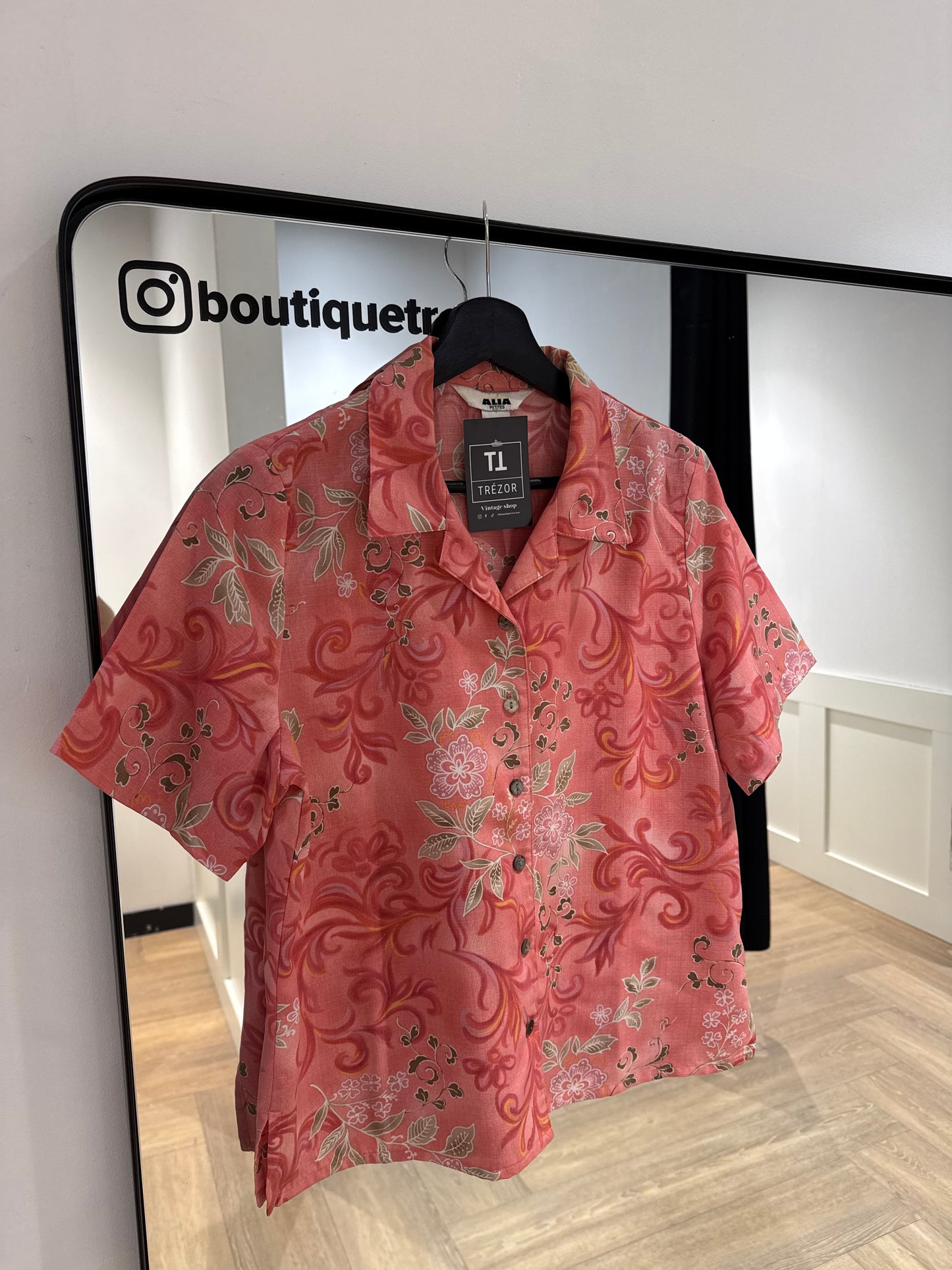Blouse vintage à motifs M