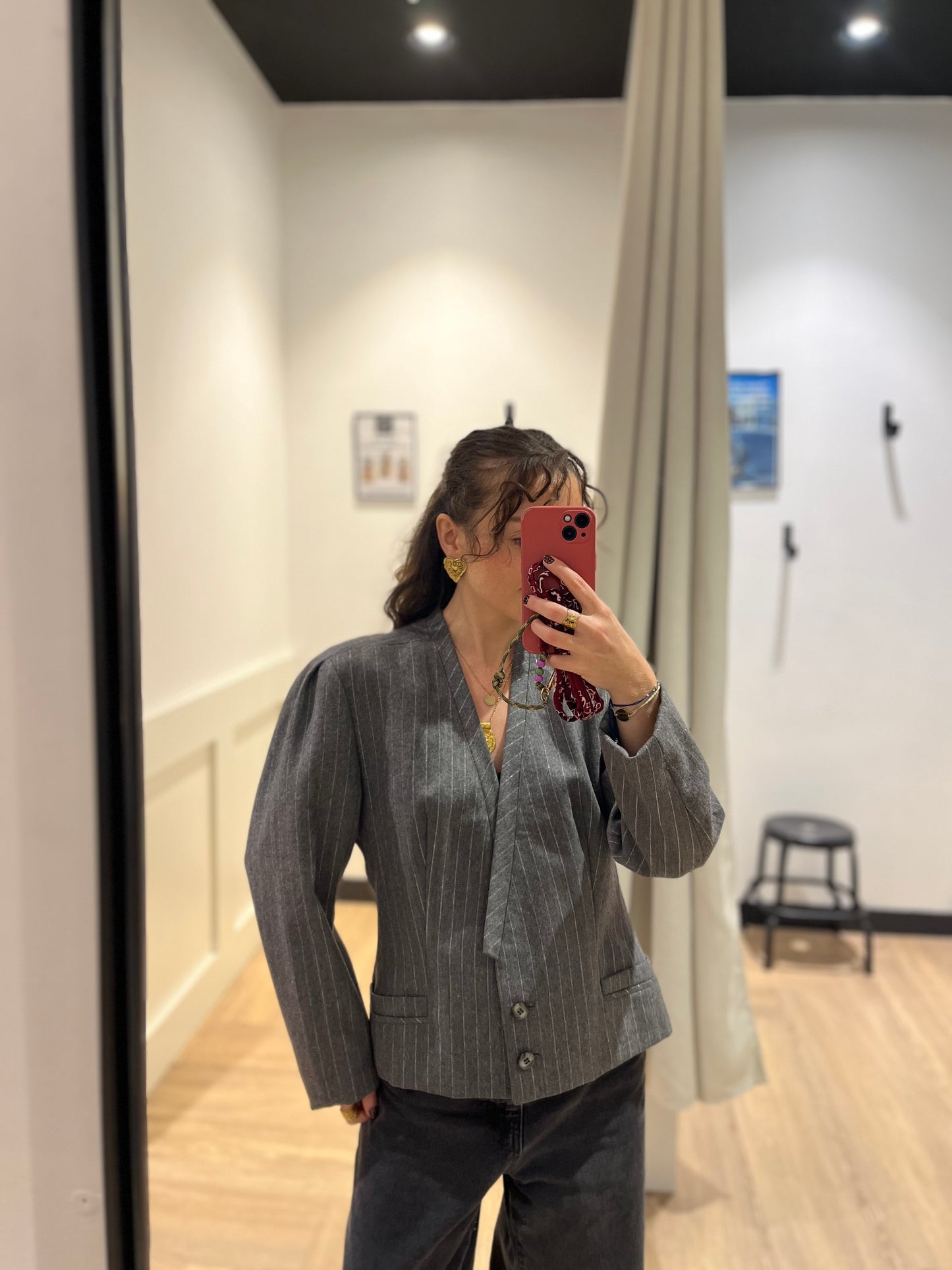 Blazer à fines rayures M