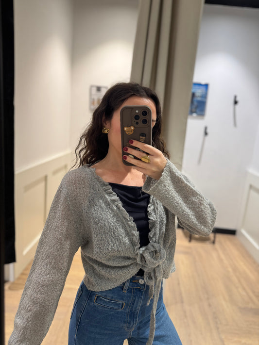 Gilet cache-coeur gris L