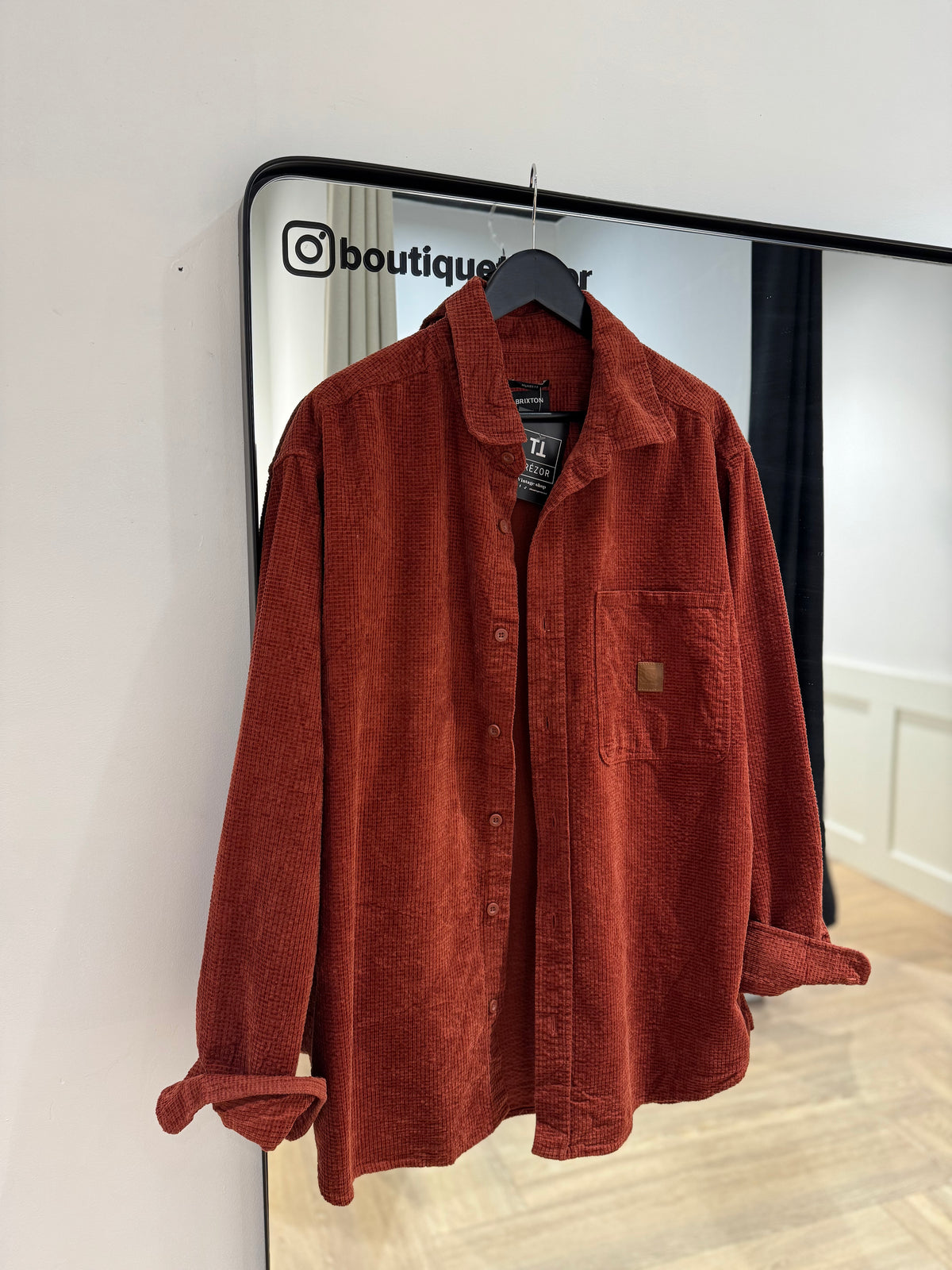Chemise en velours côtelé XL