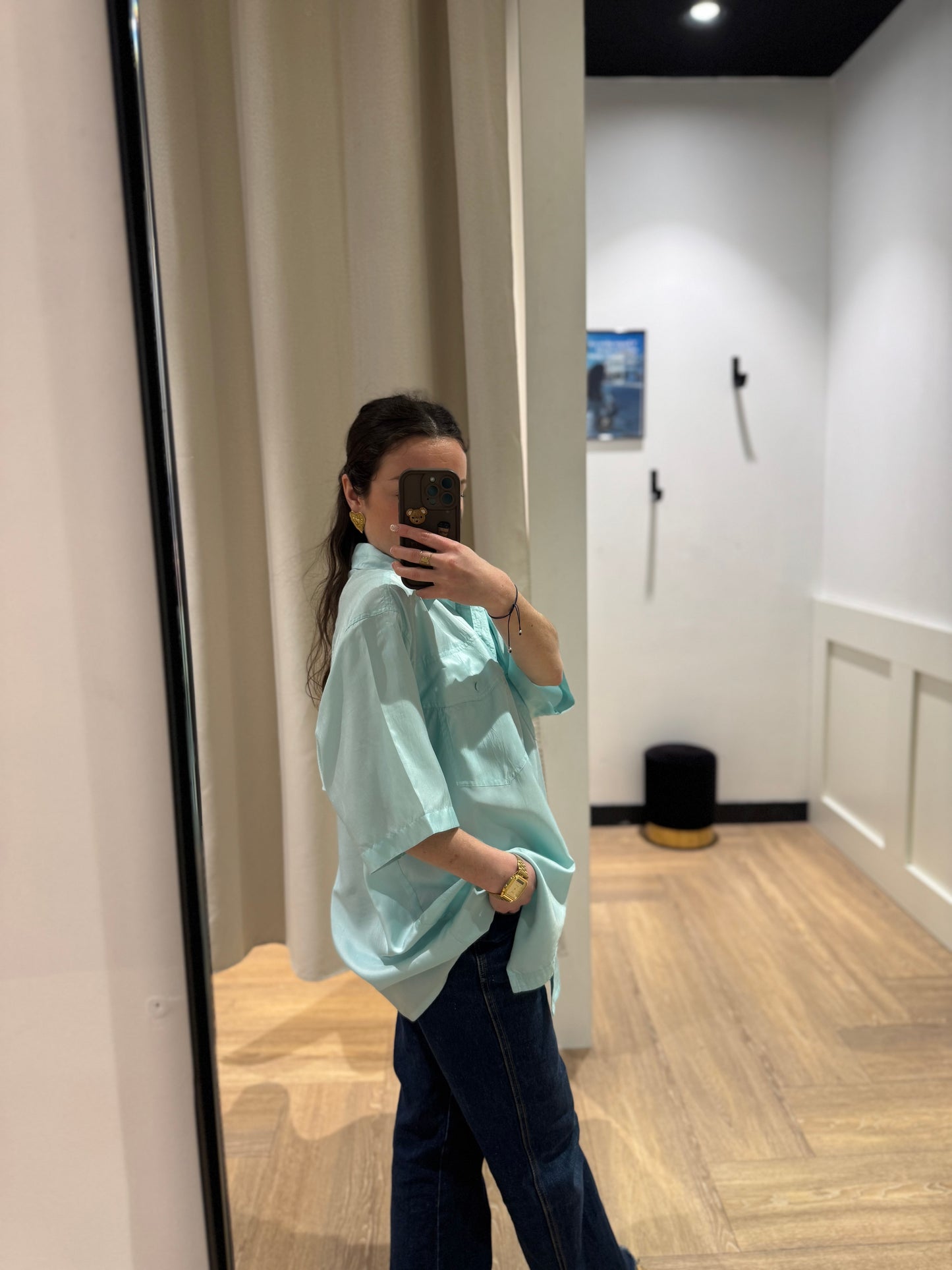 Blouse satinée vintage XXXL