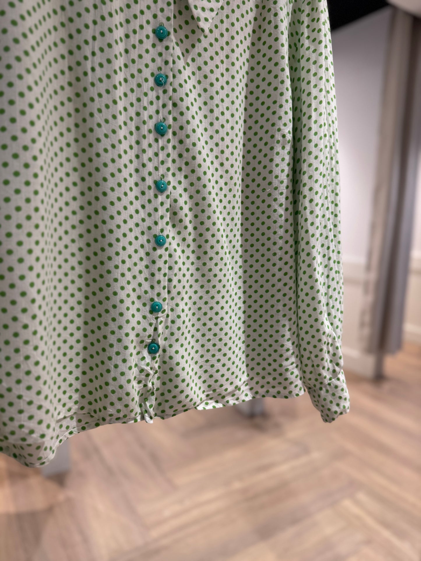 Blouse vintage à pois XL