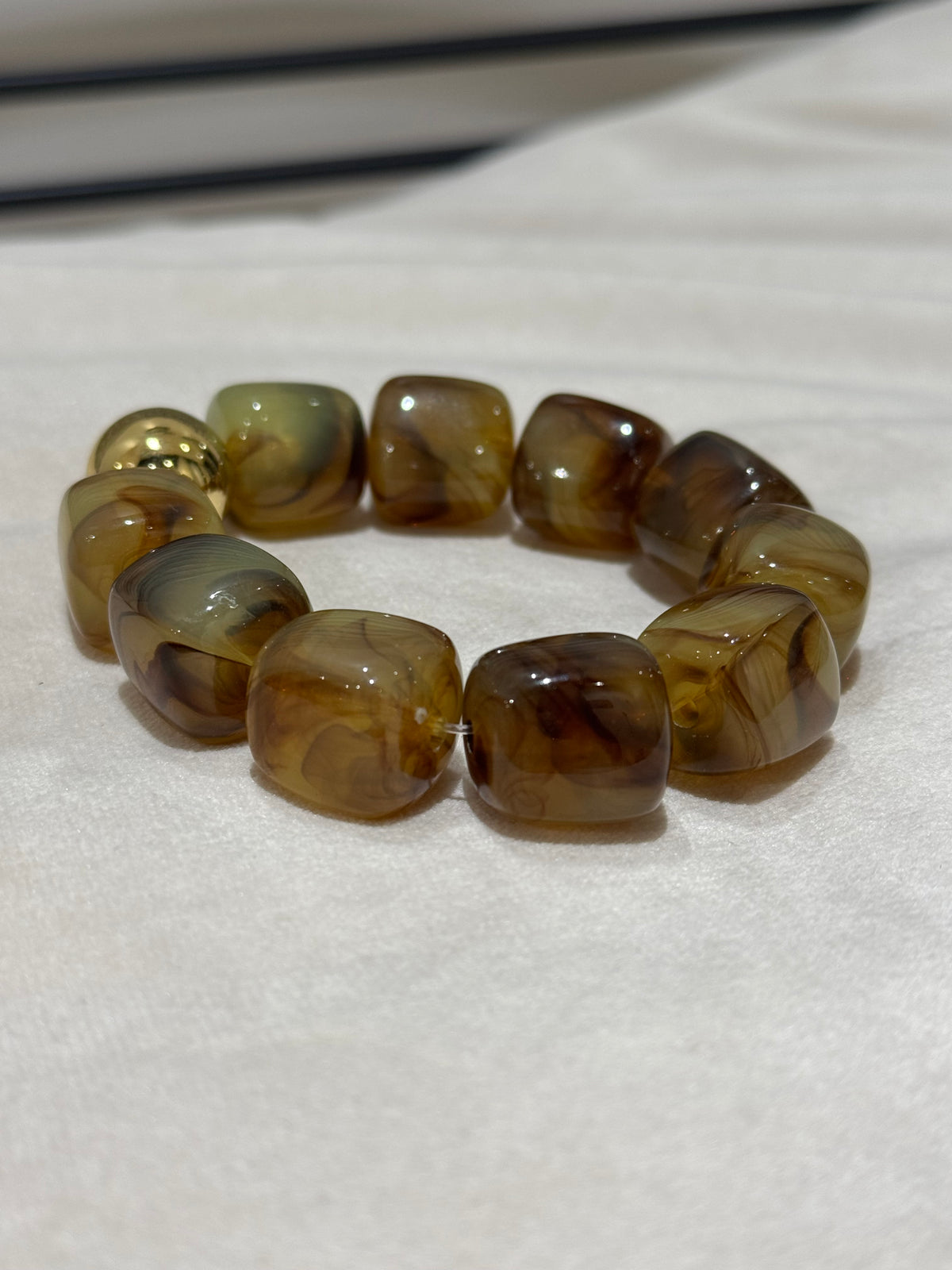 Bracelet perles carrées