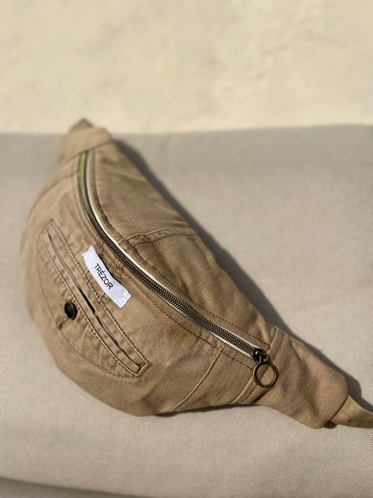 Sac banane Trézor beige