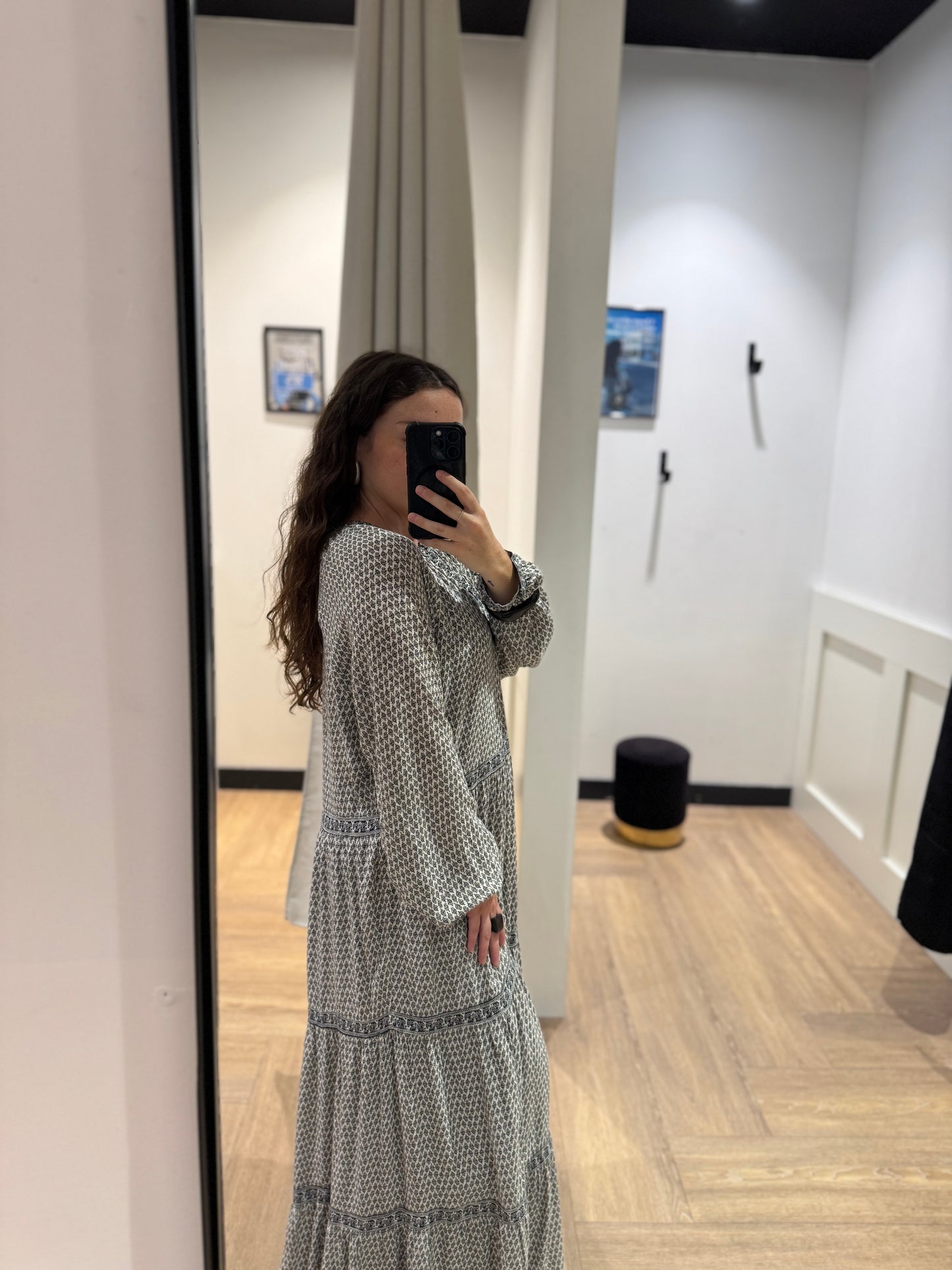 Robe longue à motifs L