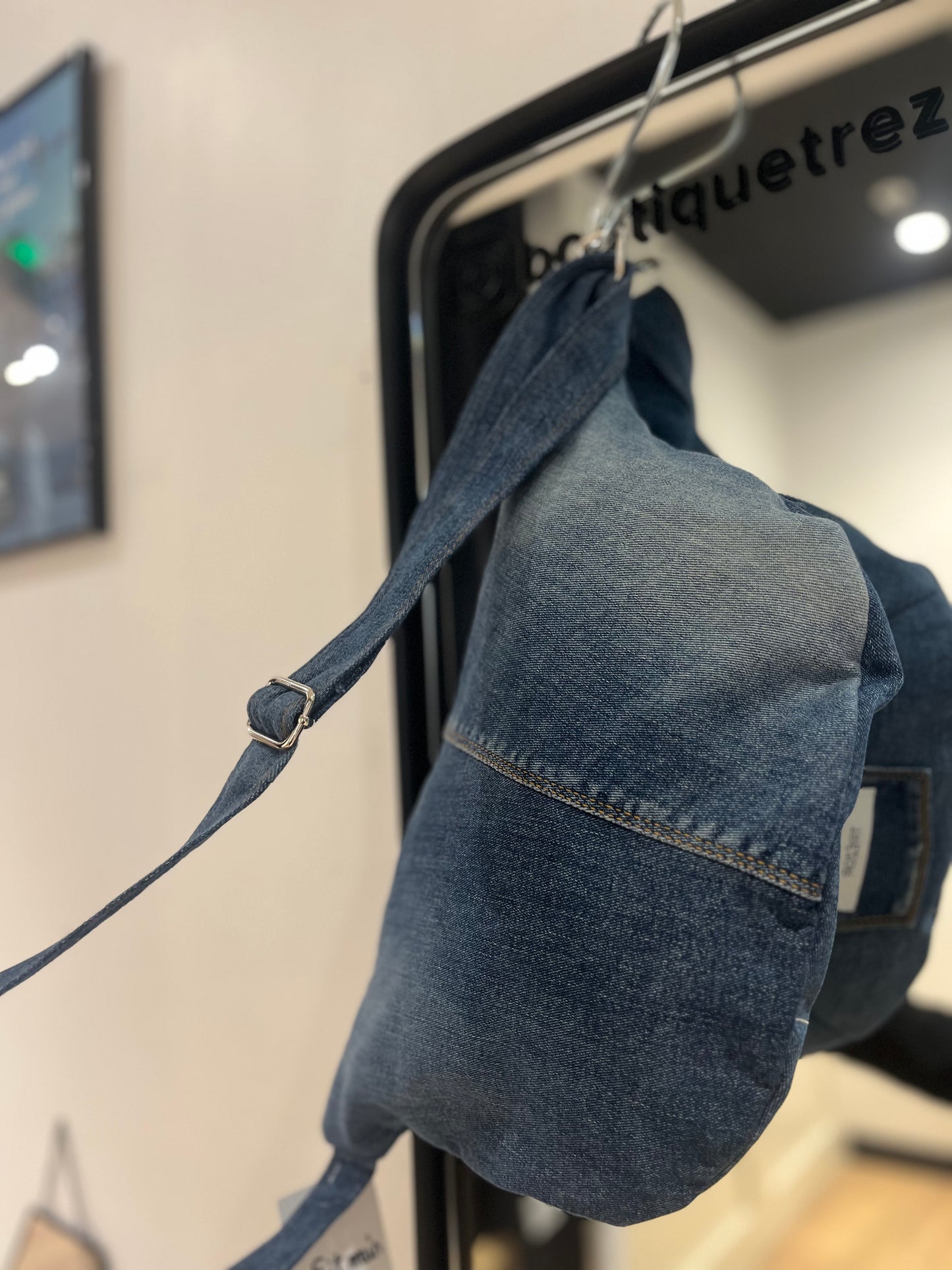 Sac banane en jean fait main