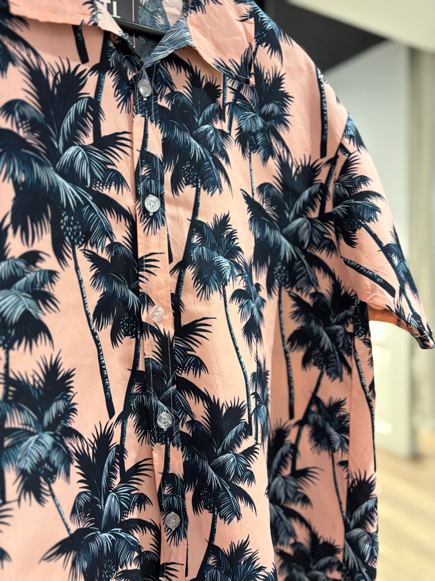 Chemise d’été homme à motifs palmiers XL