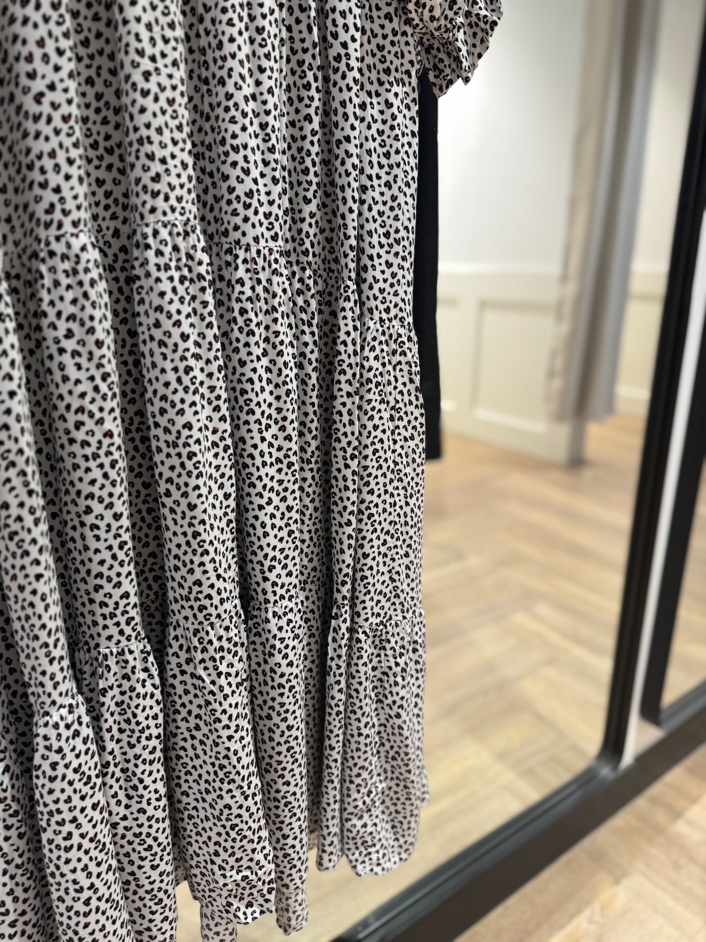 Robe longue à motifs léopard M