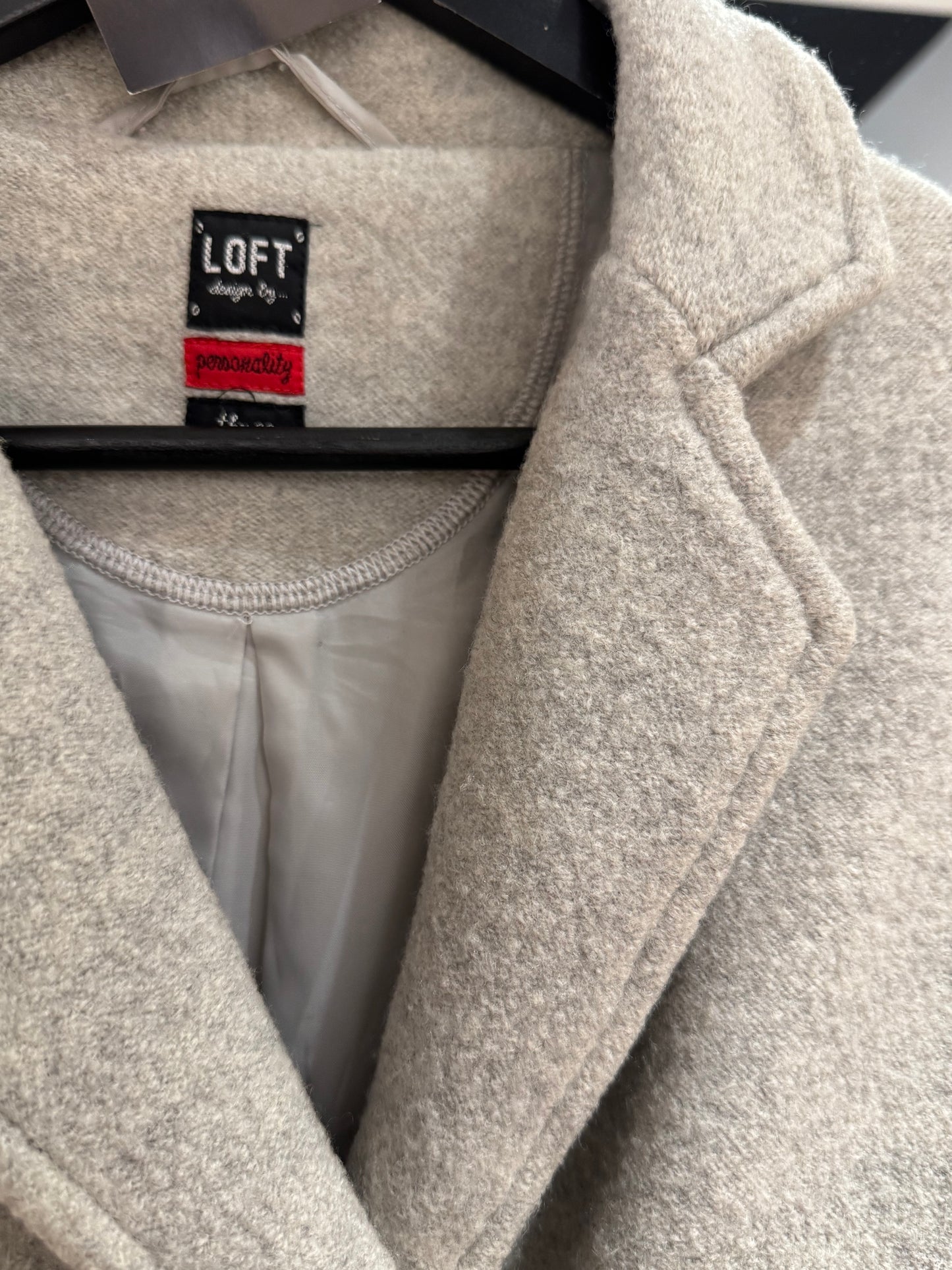 Manteau caban gris clair S