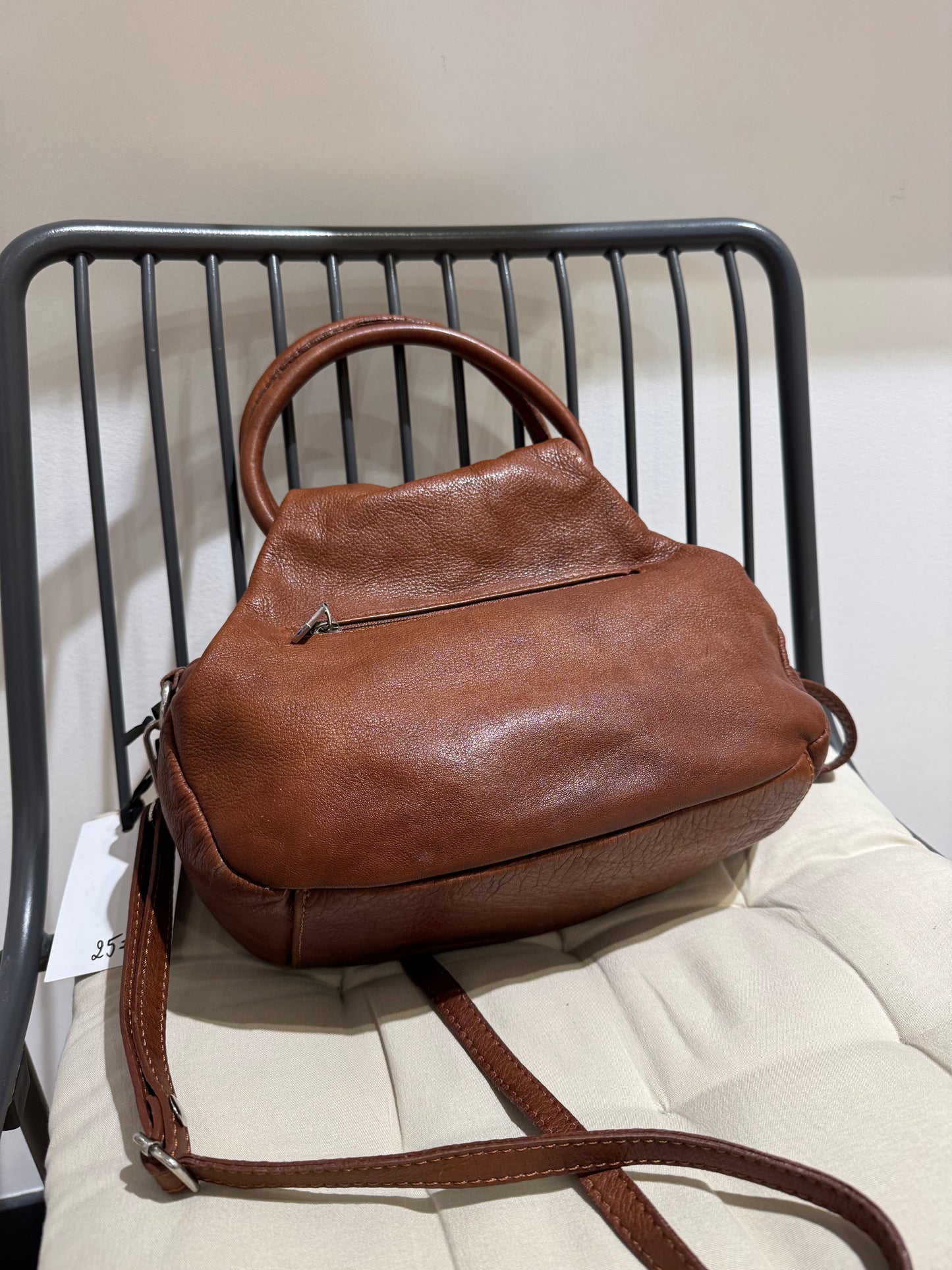 Sac en cuir vintage fleur