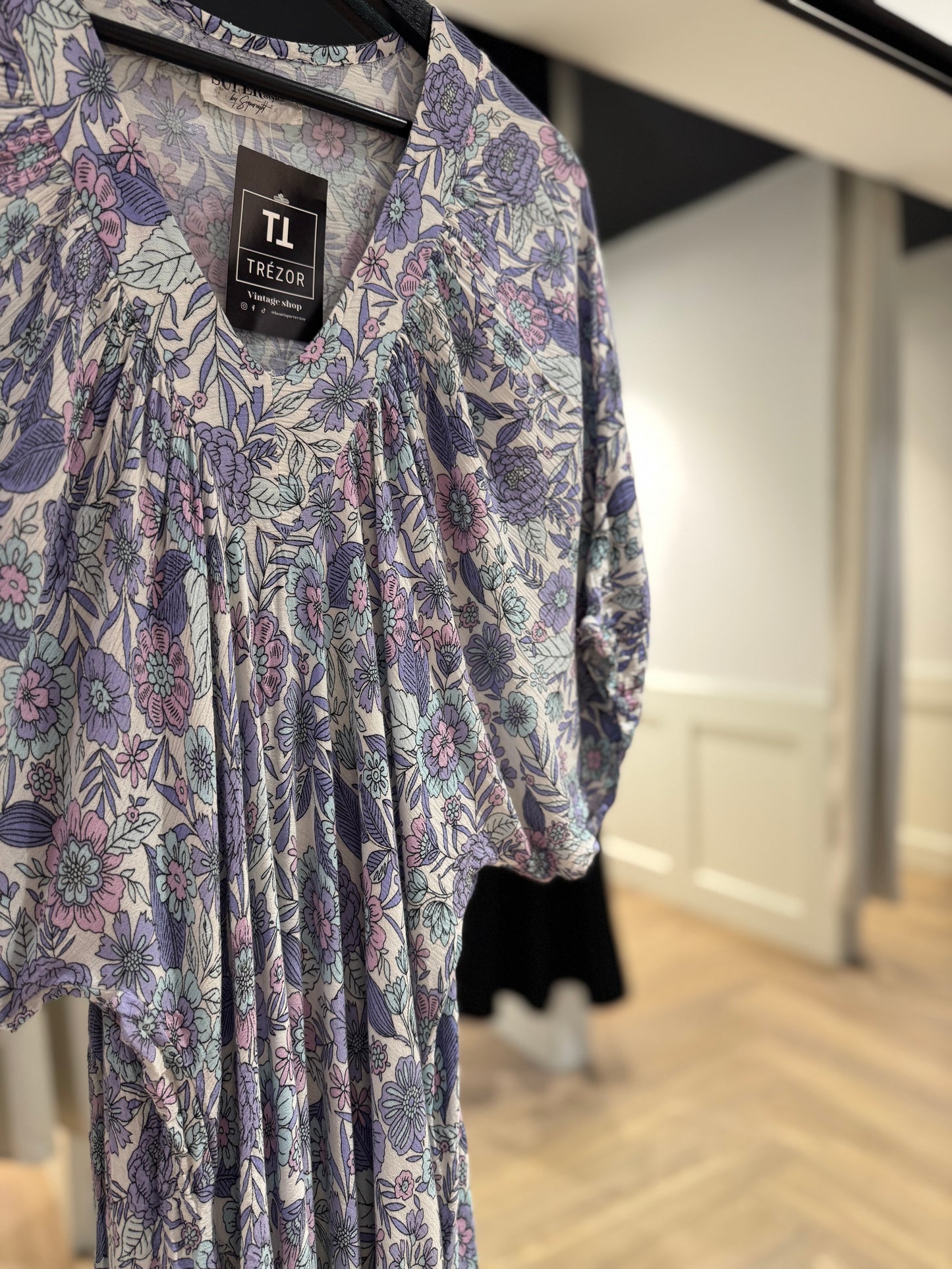 Robe longue à fleurs S