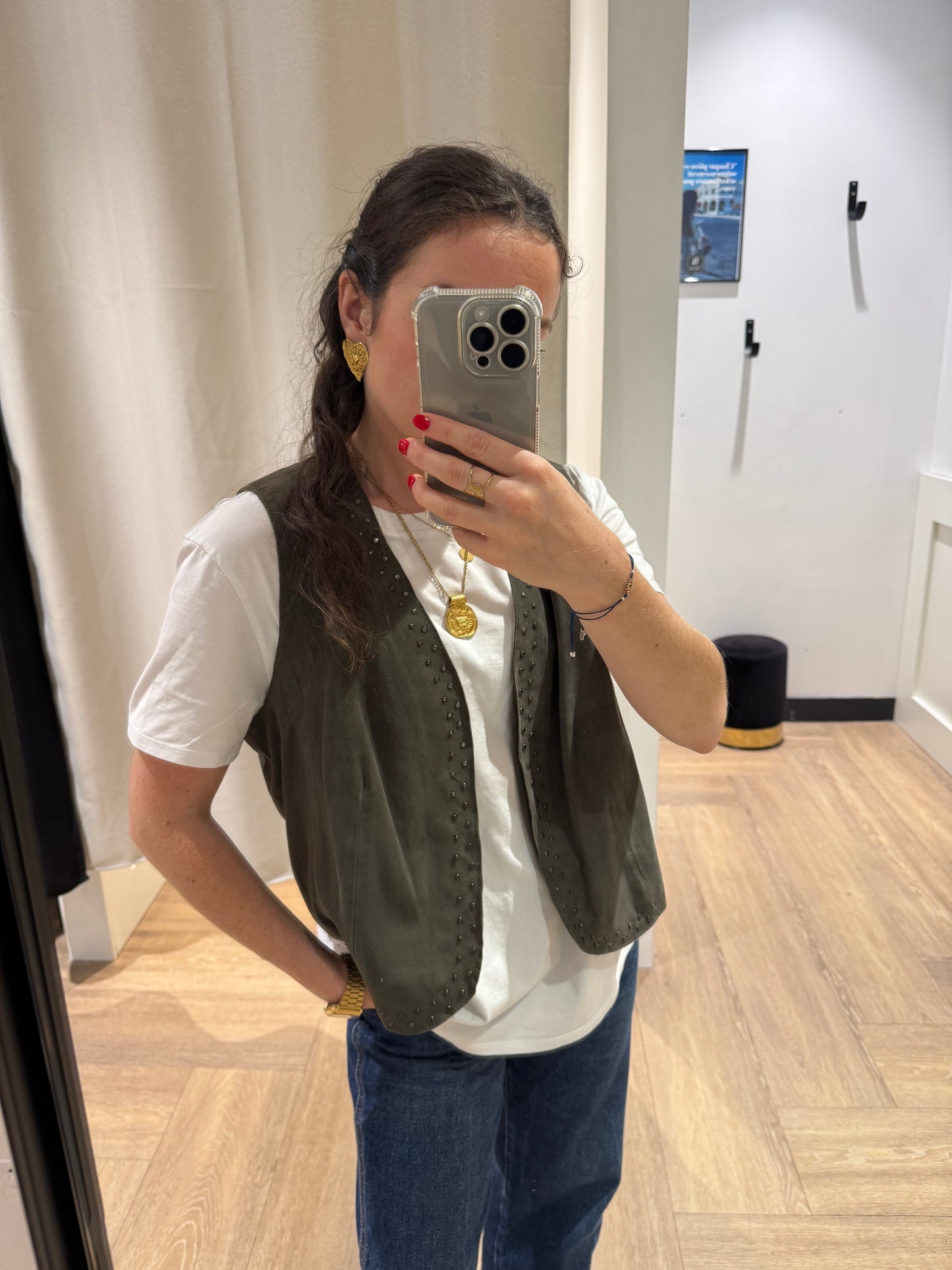 Gilet habillé kaki L