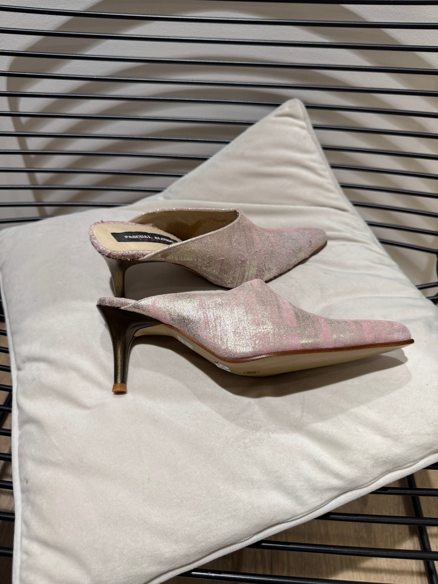 Mules vintage à talons 36