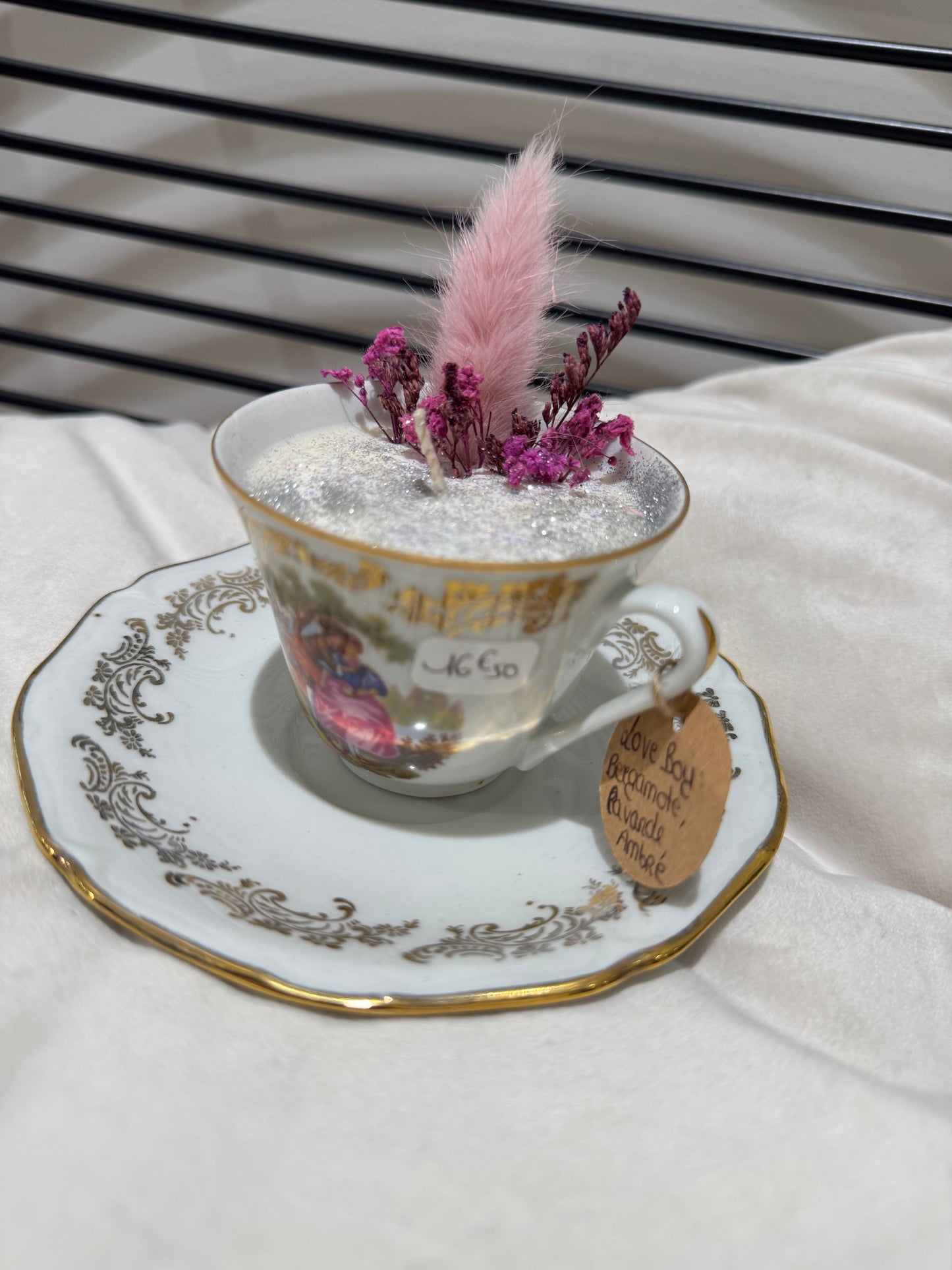 Bougie tasse vintage « Fairy Candle »