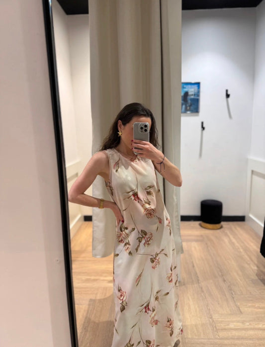 Robe longue d’été à fleurs S