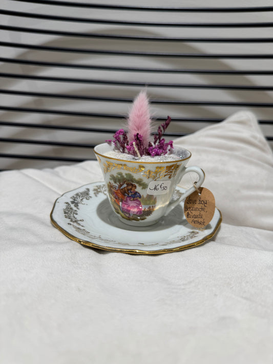 Bougie tasse vintage « Fairy Candle »