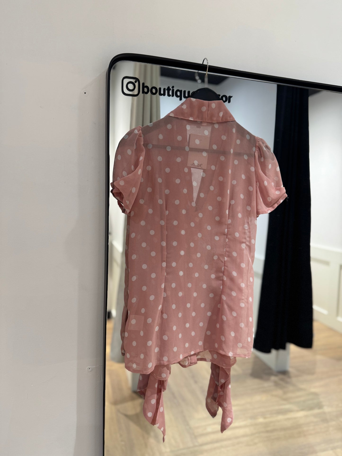 Blouse rose à pois XS/S