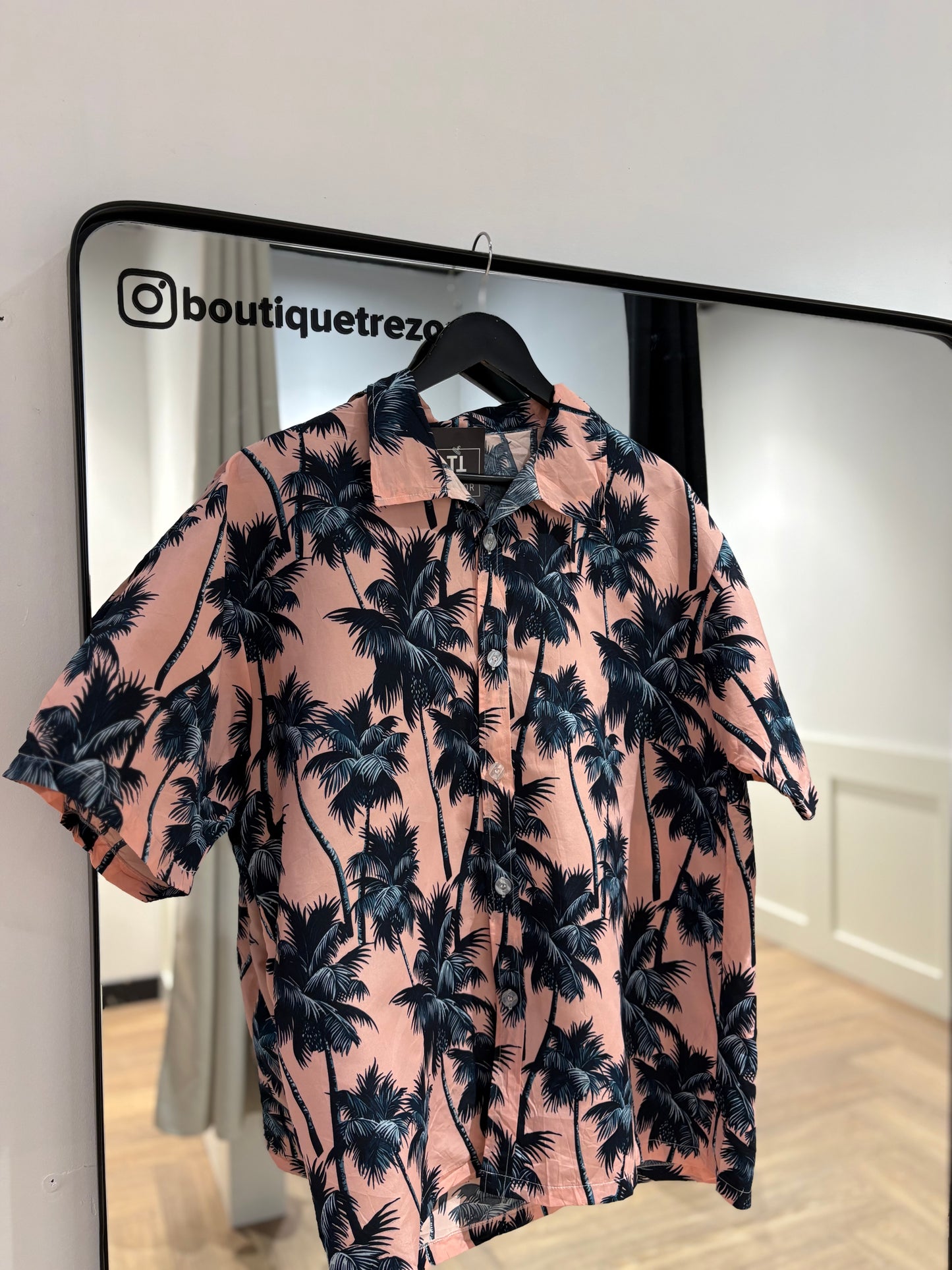 Chemise d’été homme à motifs palmiers XL