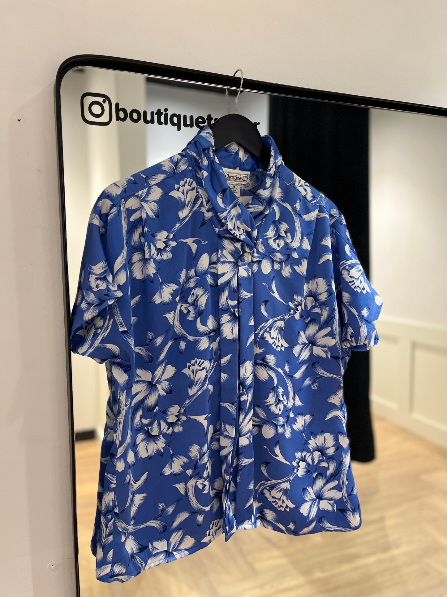 Blouse vintage à fleurs L
