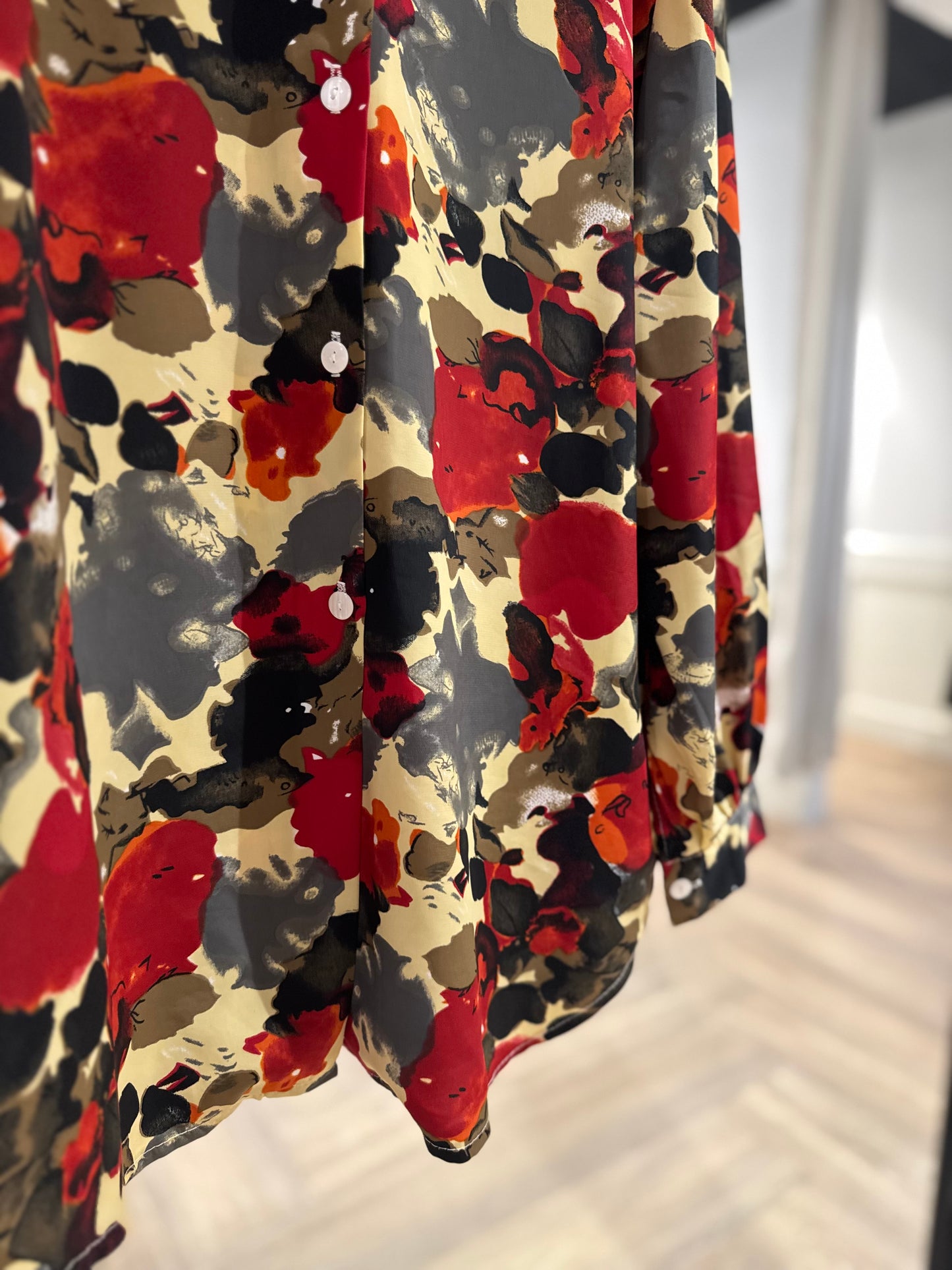 Blouse vintage à motifs XL