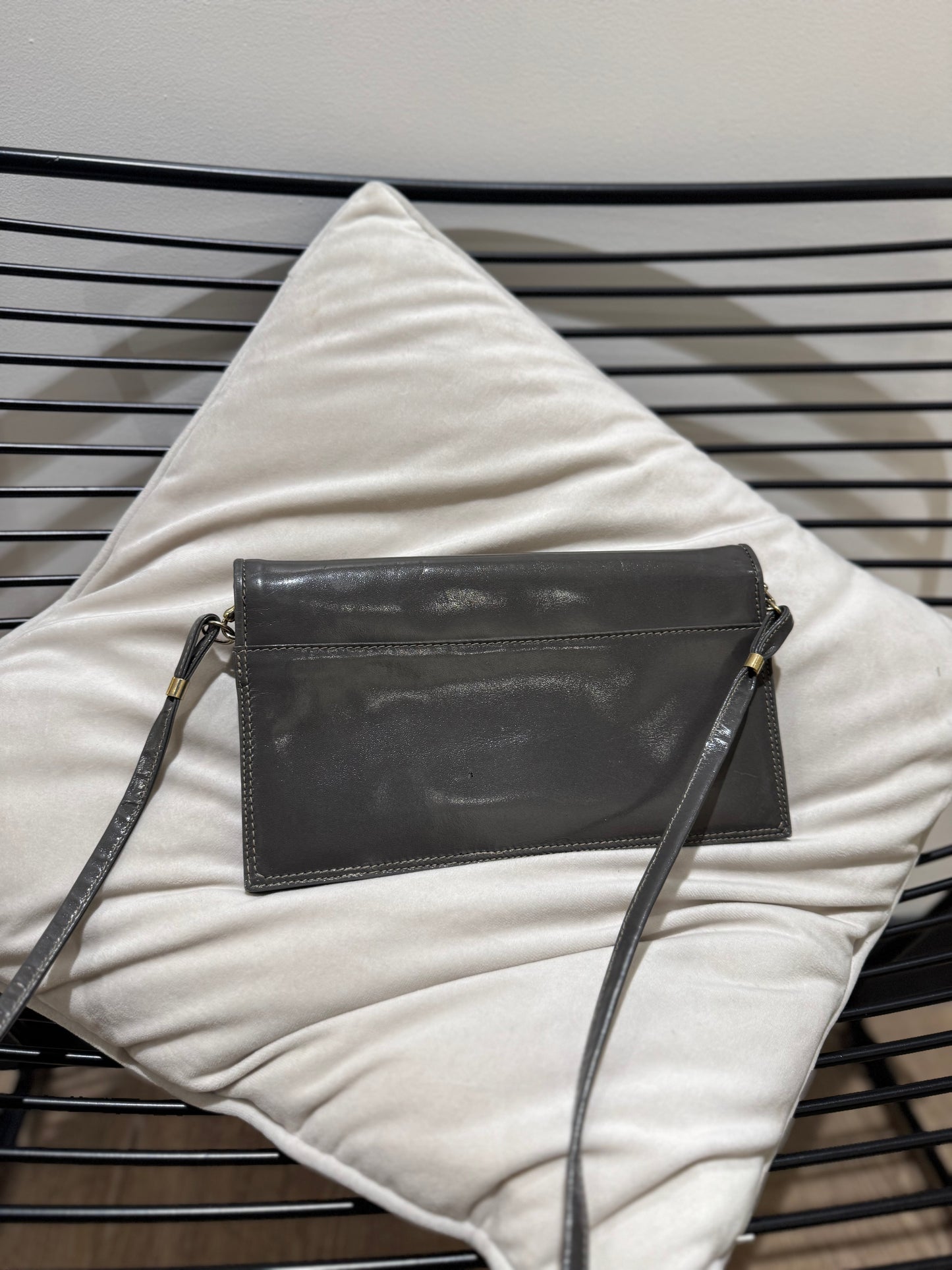 Sac vintage bandoulière gris