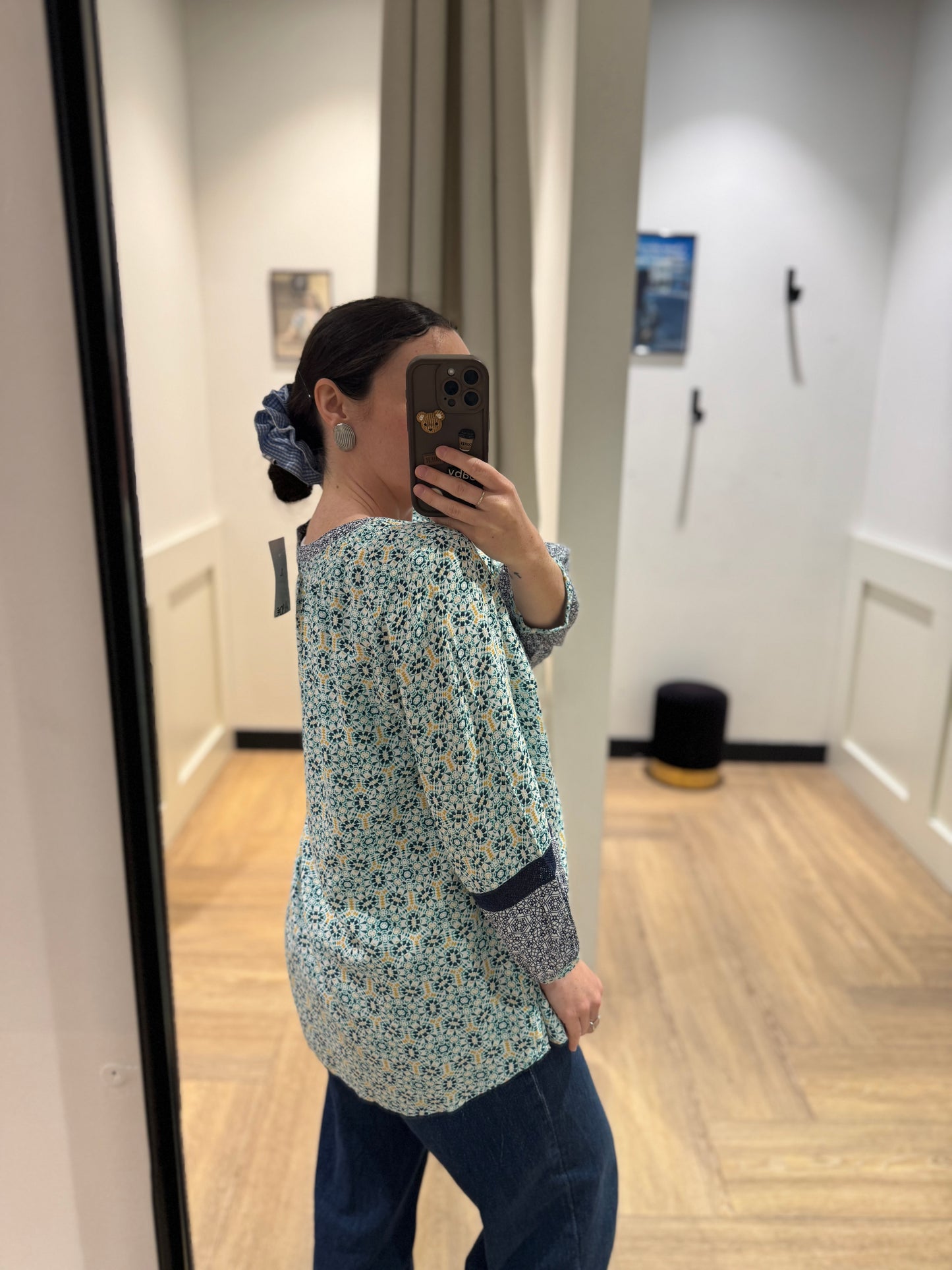 Blouse à motifs géométriques XL