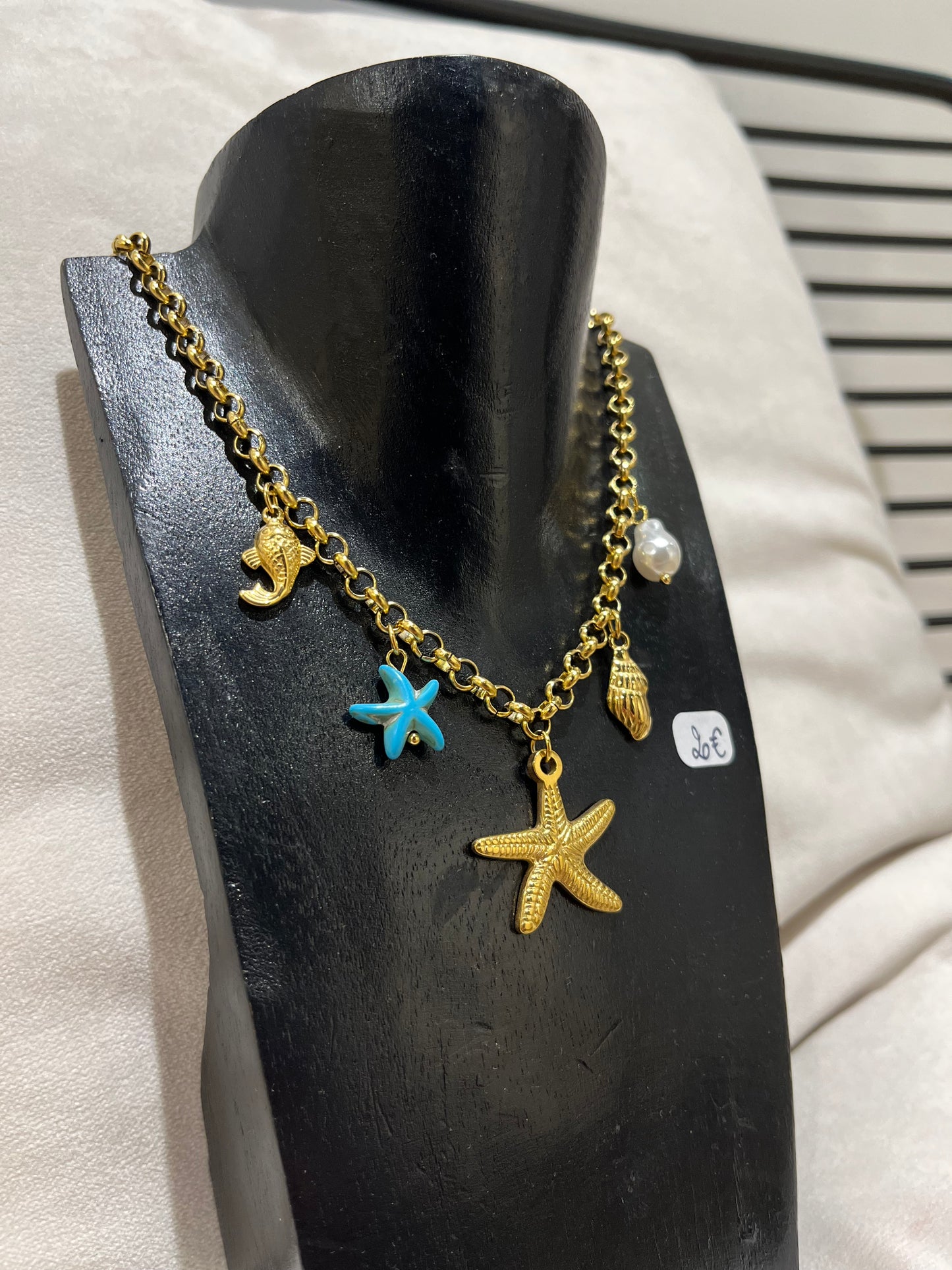 Collier à breloques étoile de mer