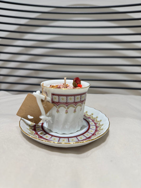 Bougie tasse « Fairy Candle » rose
