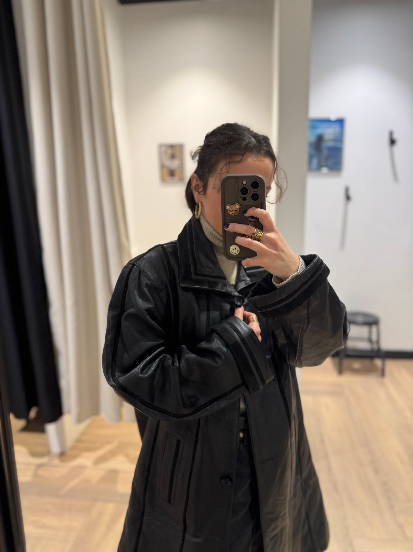 Veste en cuir vintage L