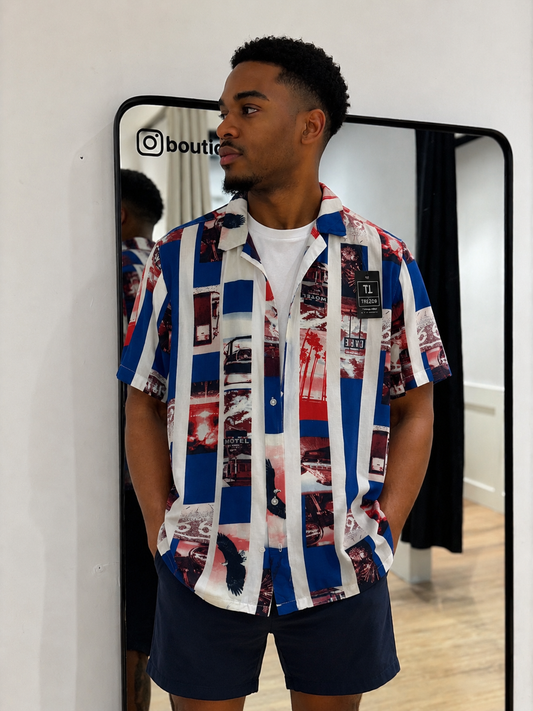 Chemise d’été à motifs Homme S