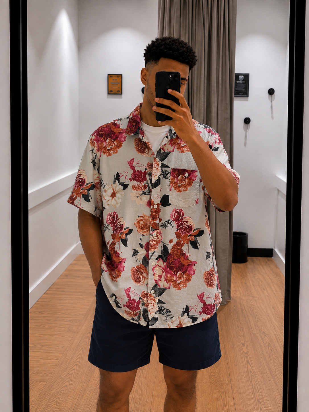 Chemise d’été à fleurs Homme M