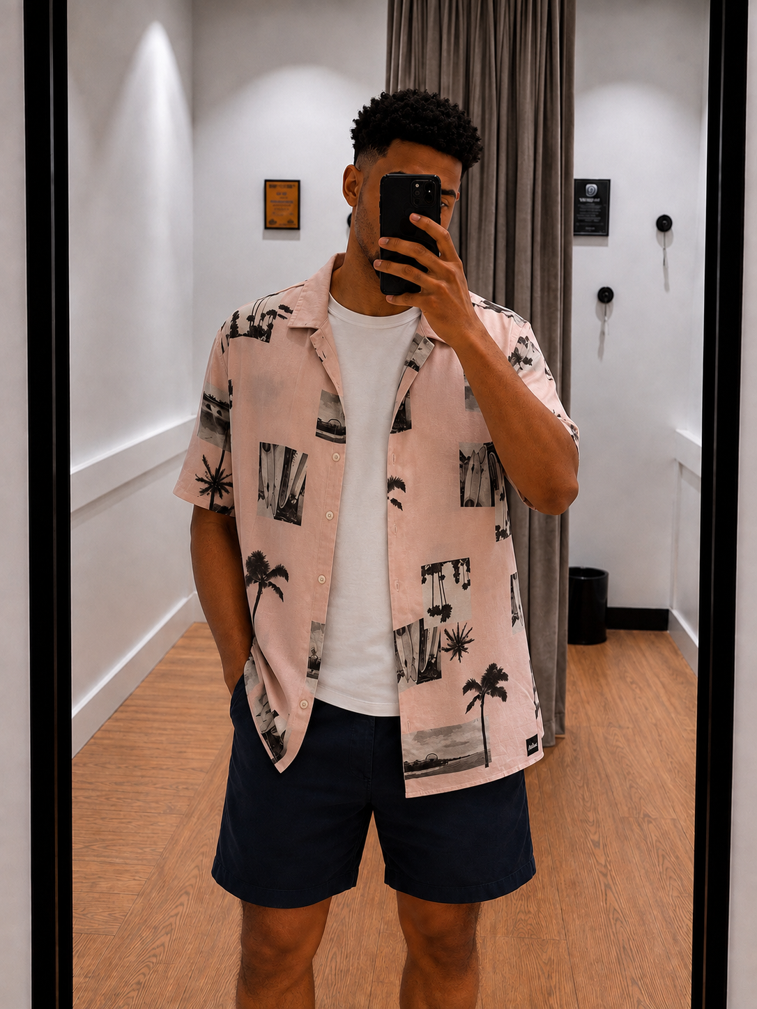 Chemise d’été à motifs Homme S