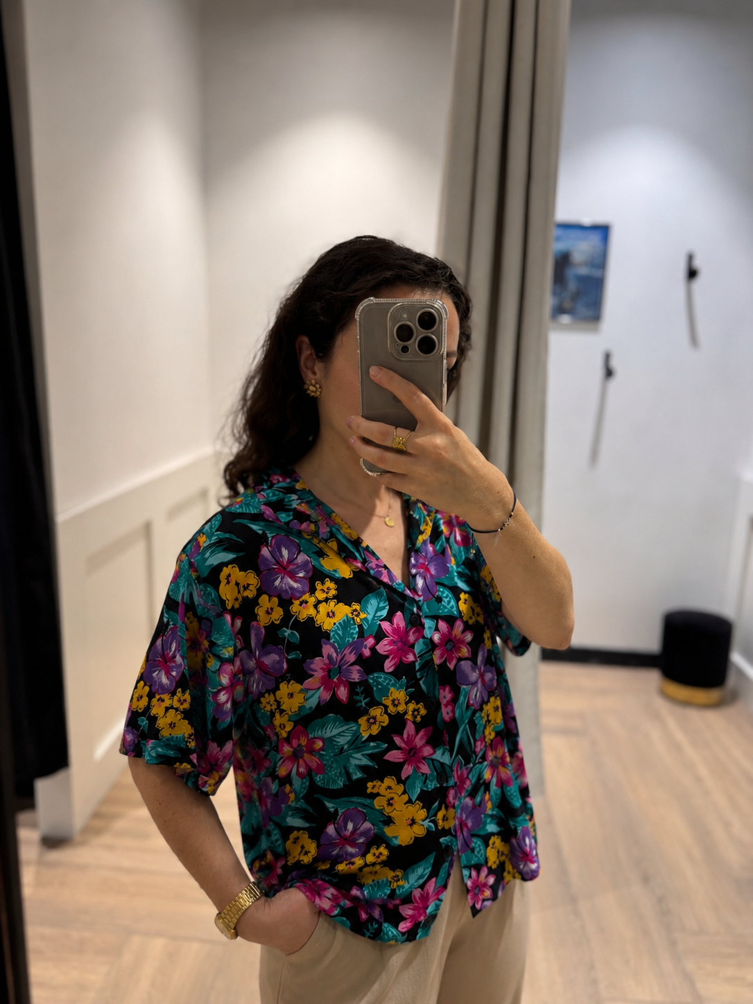 Blouse d’été à fleurs L