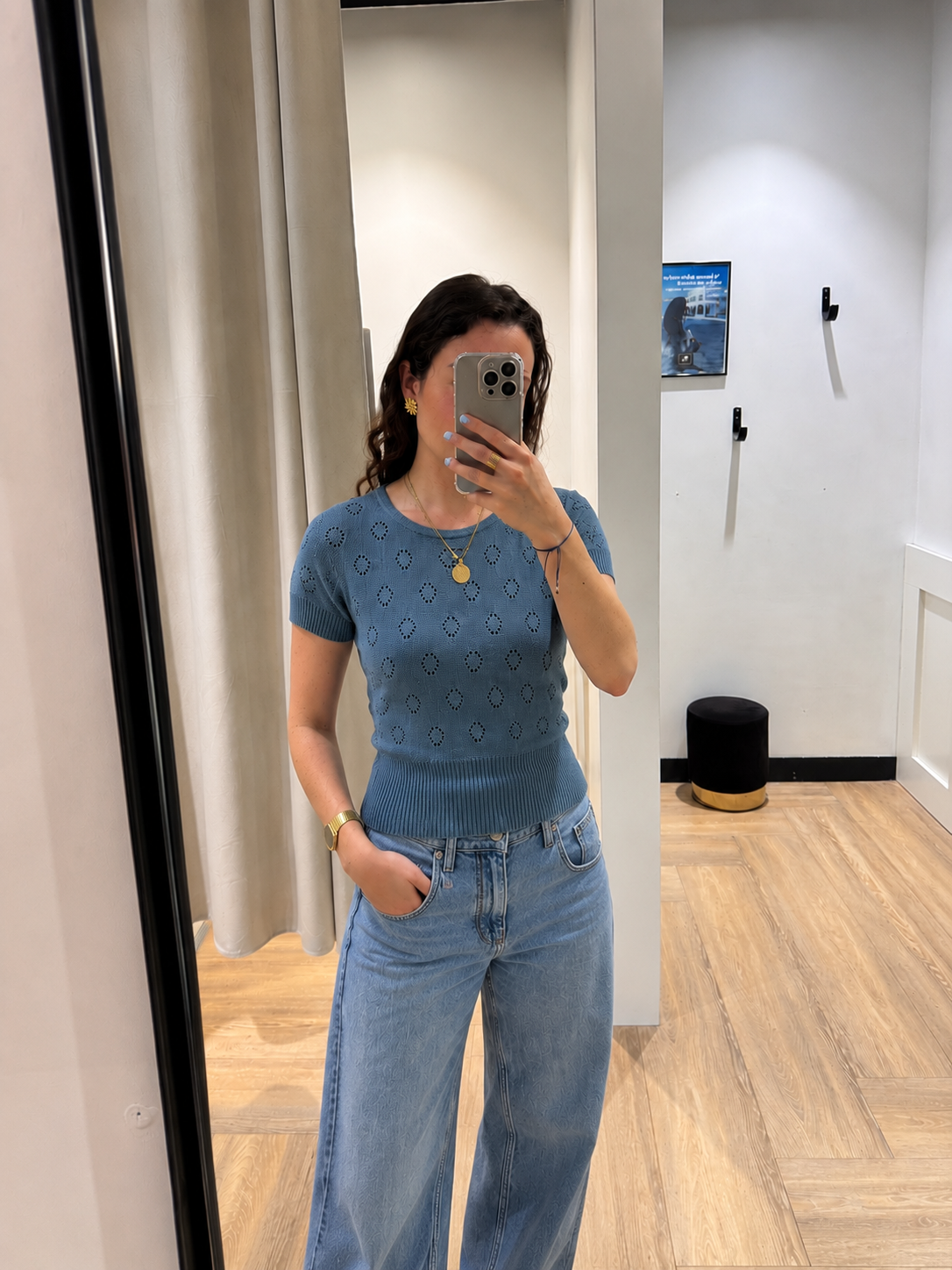Top en maille vintage S