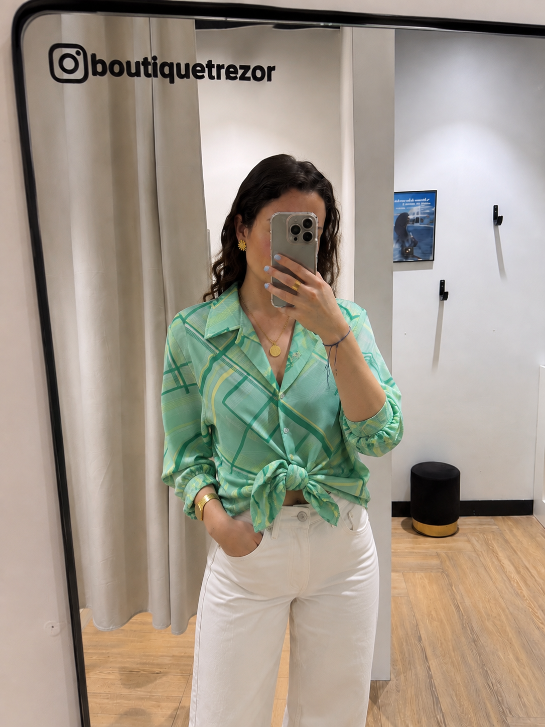 Blouse vintage à motifs L