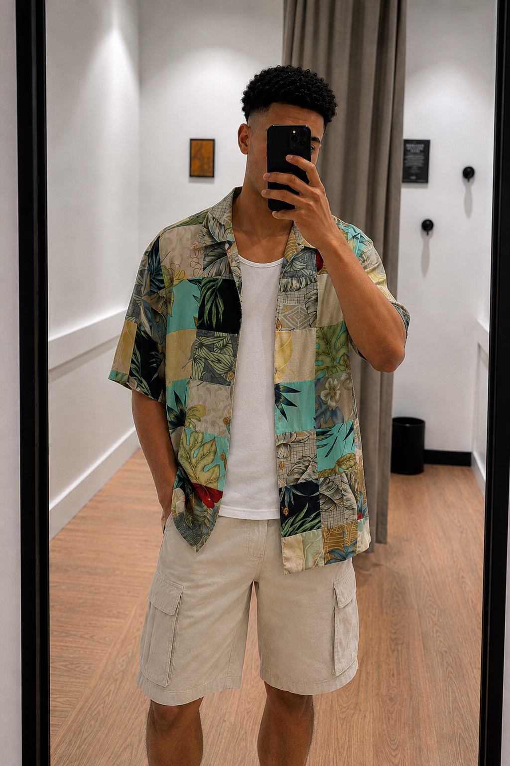 Chemise d’été Homme à motifs hawaïens M