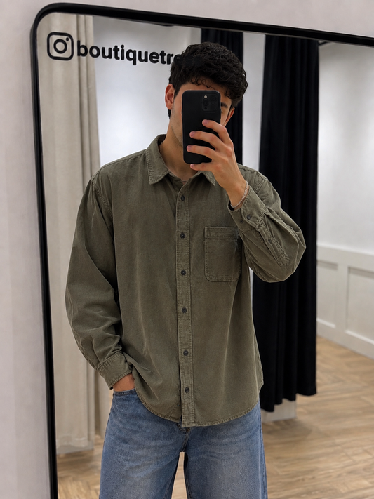 Chemise en velours Homme XL