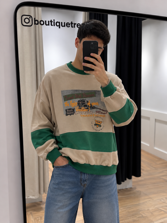 Sweat vintage à motifs L